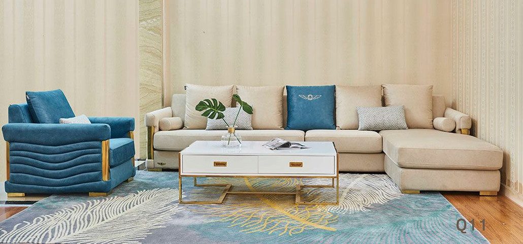 Xlmoebel Polstergarnitur Ecksofa in L-Form mit modernem Design und hohem Sitzkomfort, (Ecksofa L-Form + Sessel), Hergestellt in Europa