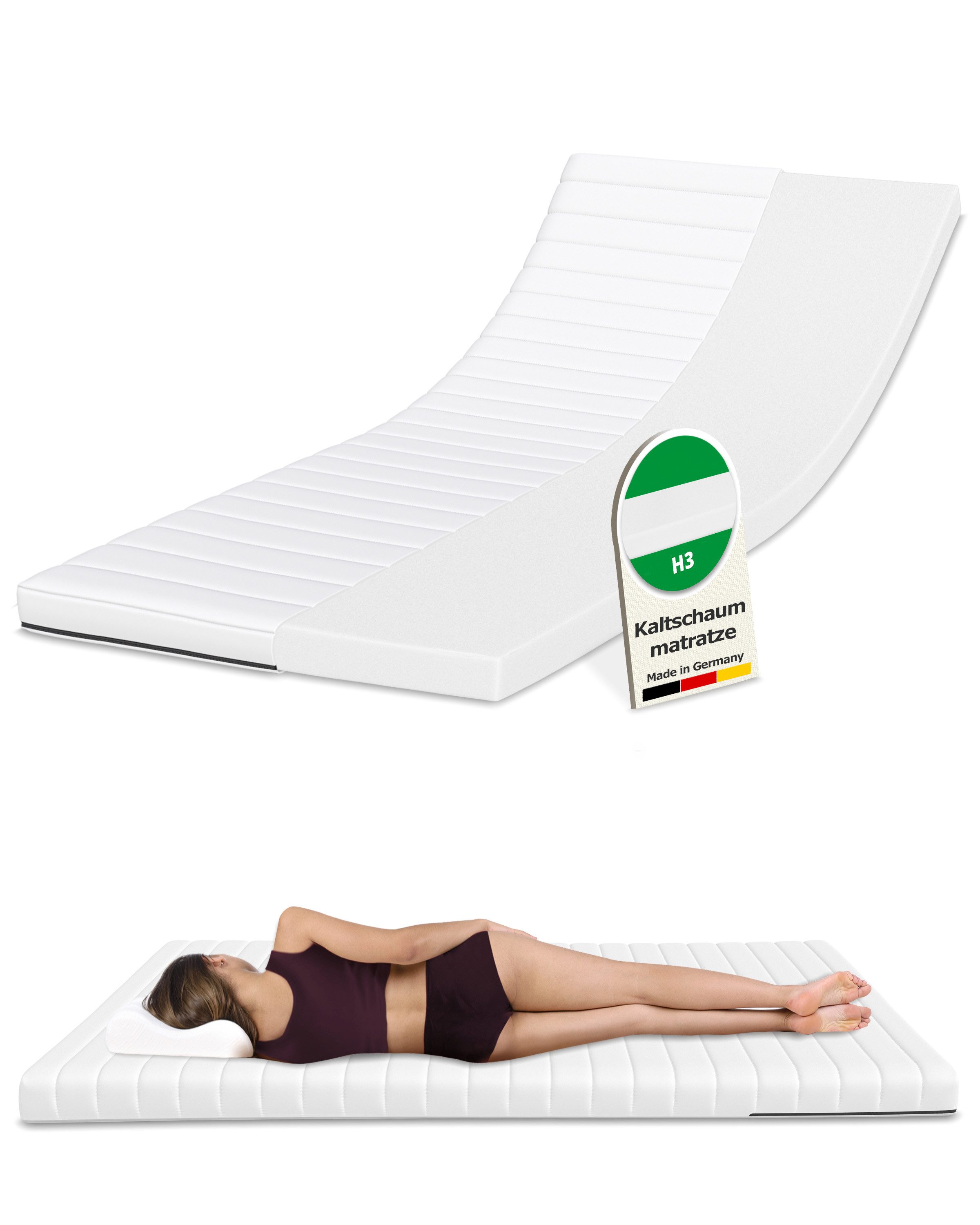 Kaltschaummatratze mit Härtegrad H3, Öko-Tex zertifiziert, Schlaftroll, ver günstig online kaufen