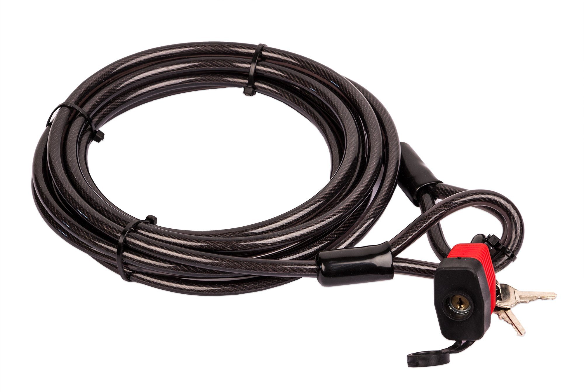 BigDean Sicherungskabel Kabelschloss Schlaufenkabel 5m Diebstahlsicherung Fahrrad Grill etc. (Set, 1-tlg., Kabelschloss), Kabelschloss, Schlaufenkabel 5m, Diebstahlsicherung, Fahrrad, Motorrad