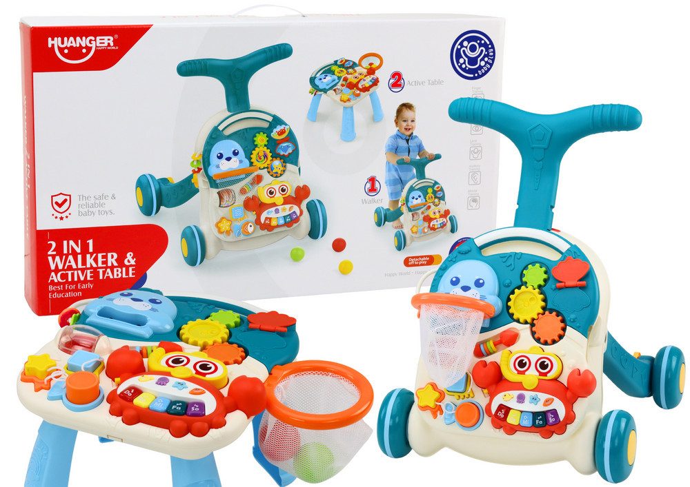 Lernspielzeug Laufen lernen Tisch wagen Musik Led lichter Rassel Klavier Spielzeug