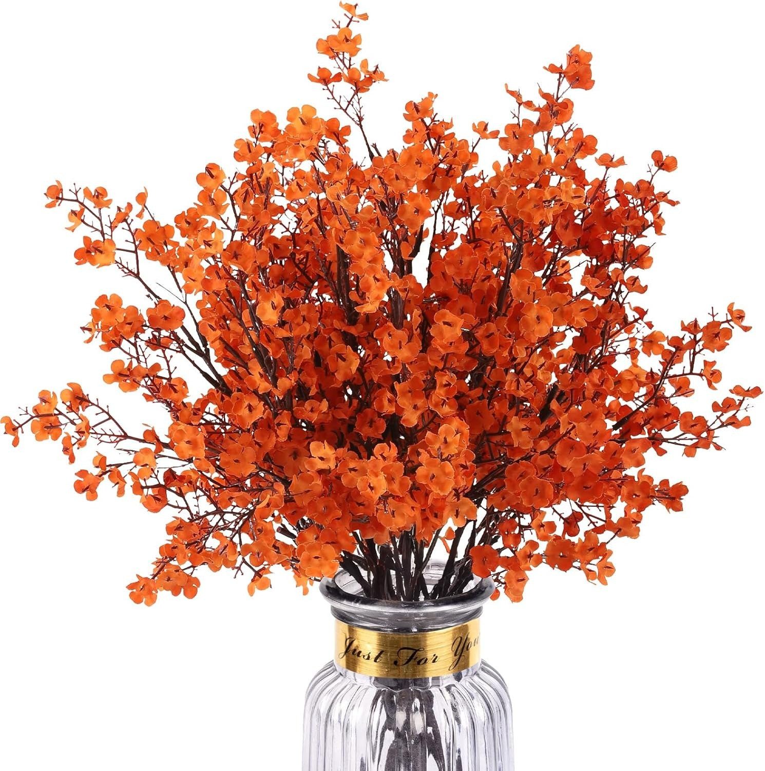 Kunstblumenstrauß 3 künstliche Kirschblütensträuße, künstliche Schleierkrautblumen, Agger, für Wohn- und Hochzeitsdekoration sowie DIY-Blumenarrangements