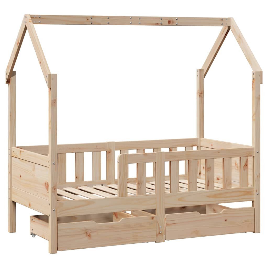 Bett Kinderbett mit Schubladen 70x140 cm Massivholz Kiefer