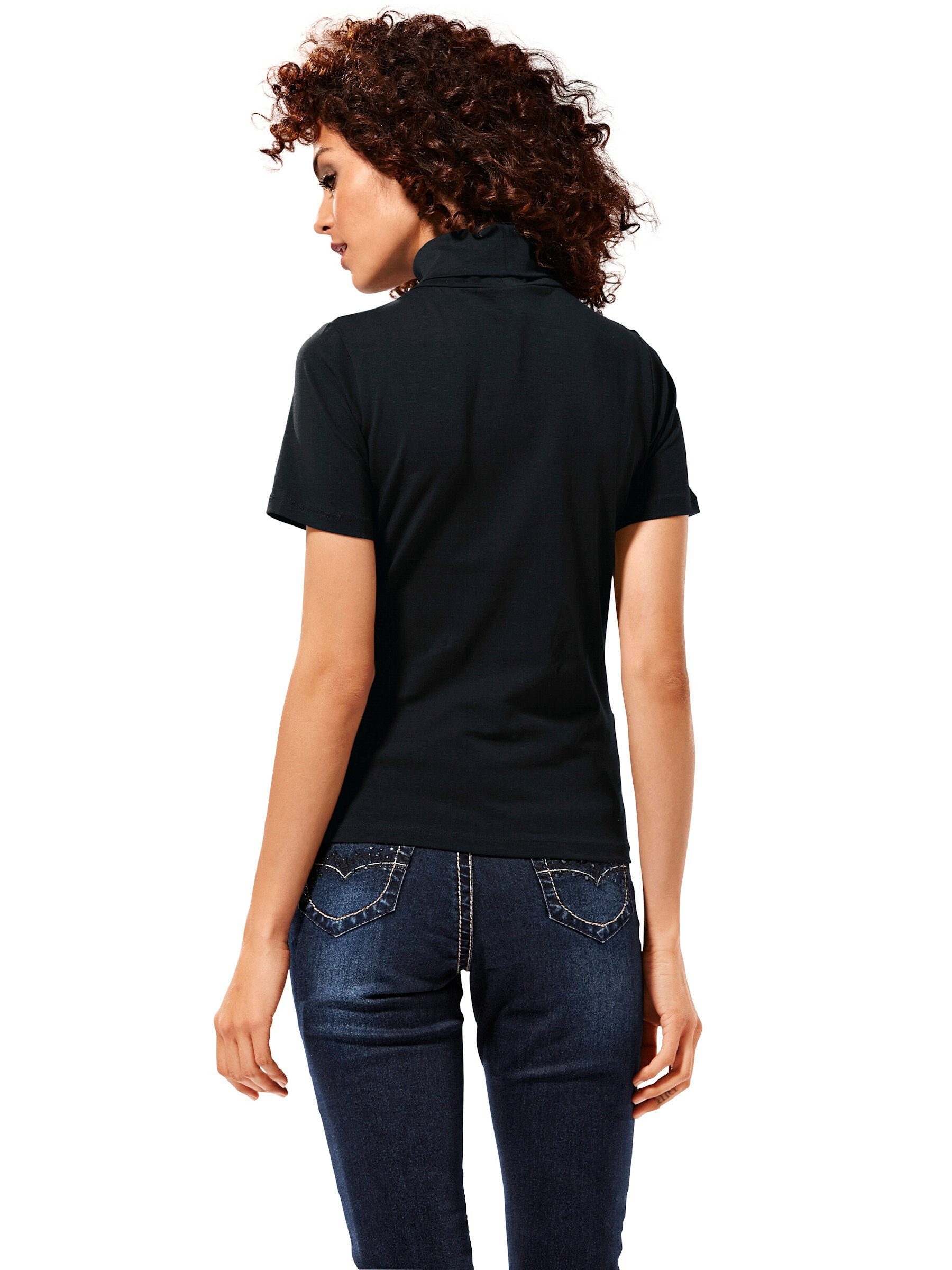 heine T-Shirt Rollkragen-Shirt Kurzarm