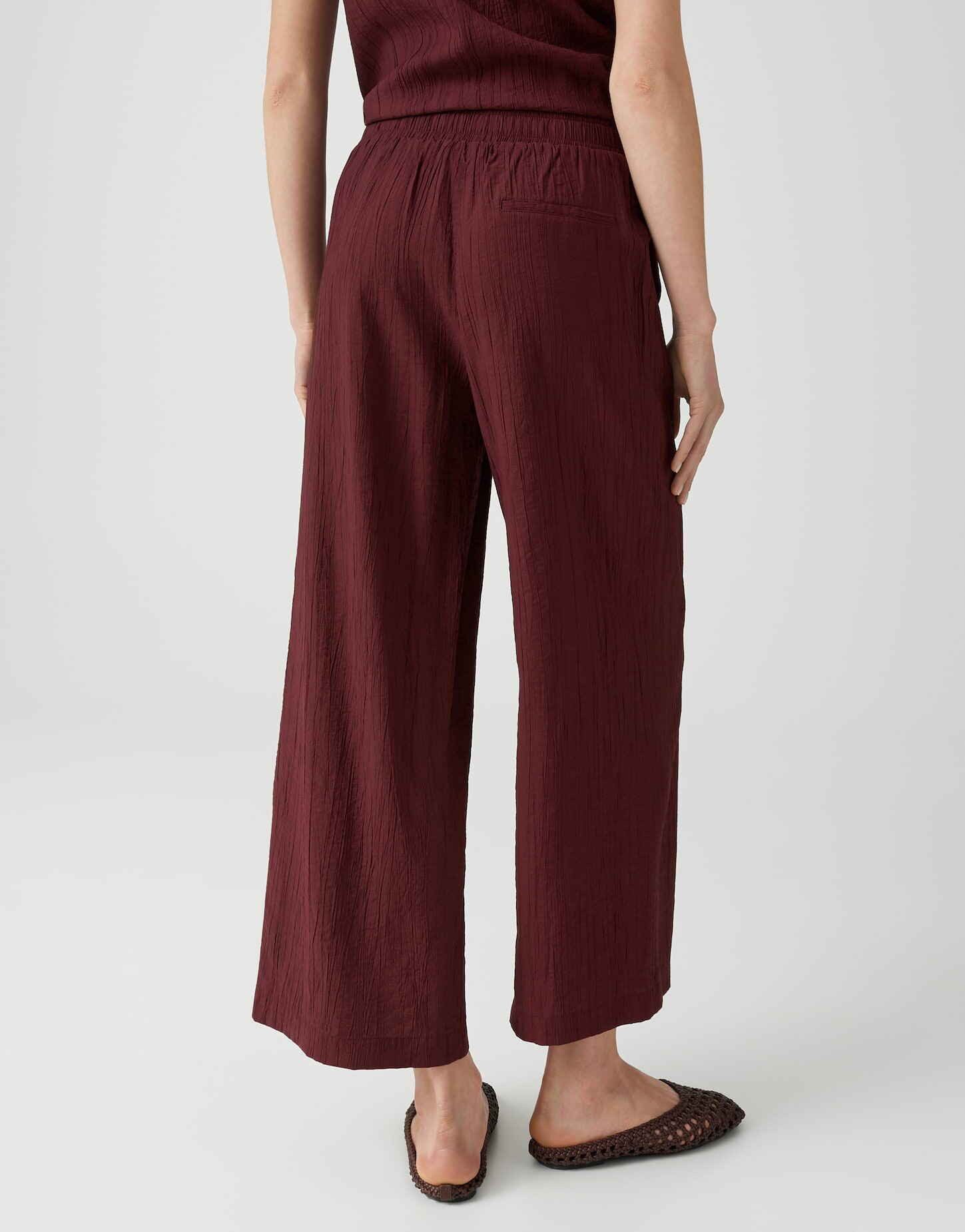 OPUS Culotte mit Crinkle Effekt Fließender Fall mit entspanntem Komfort