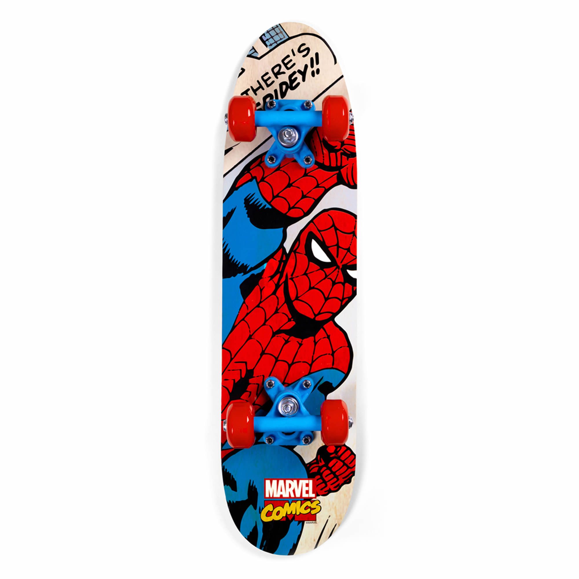 Spiderman Skateboard Spider-Man 61 cm – Kinder Holz Skateboard 24 Zoll Funboard, Kinder Skateboard, rutschfeste Oberfläche, 9-lagiges Ahornholz