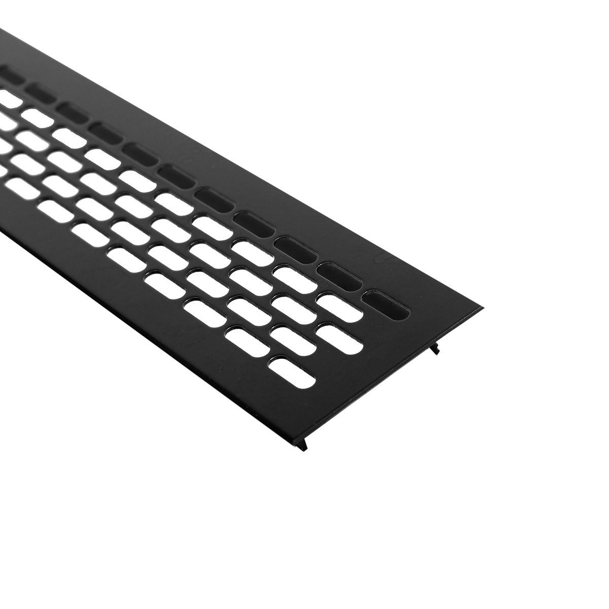 MS Beschläge Lüftungsgitter Aluminium Belüftungsgitter Schwarz 60x480mm Gitter – Bild 2 von 4