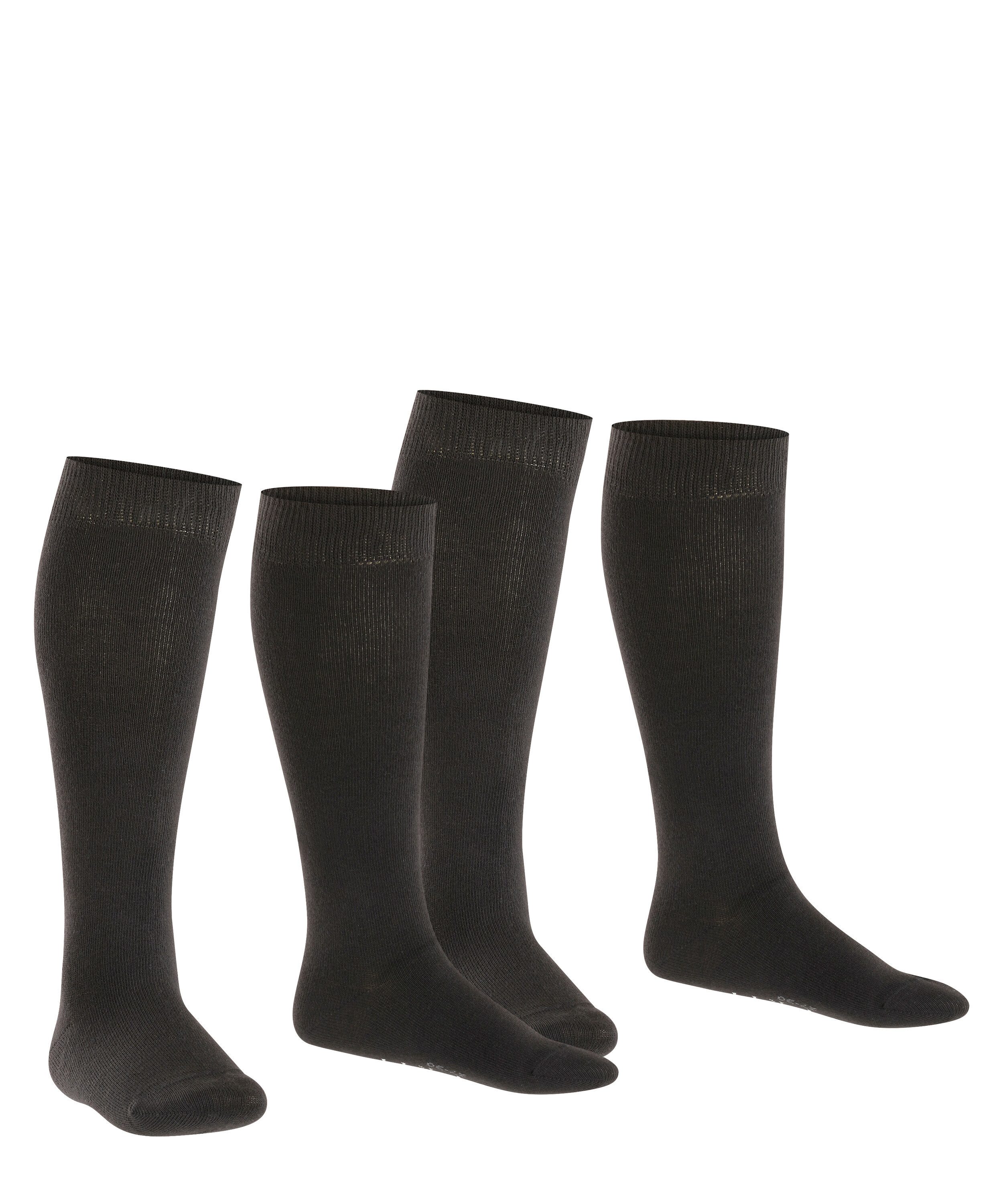 Esprit Kniestrümpfe Foot Logo (2 Paar) geripptes Bündchen, unifarben