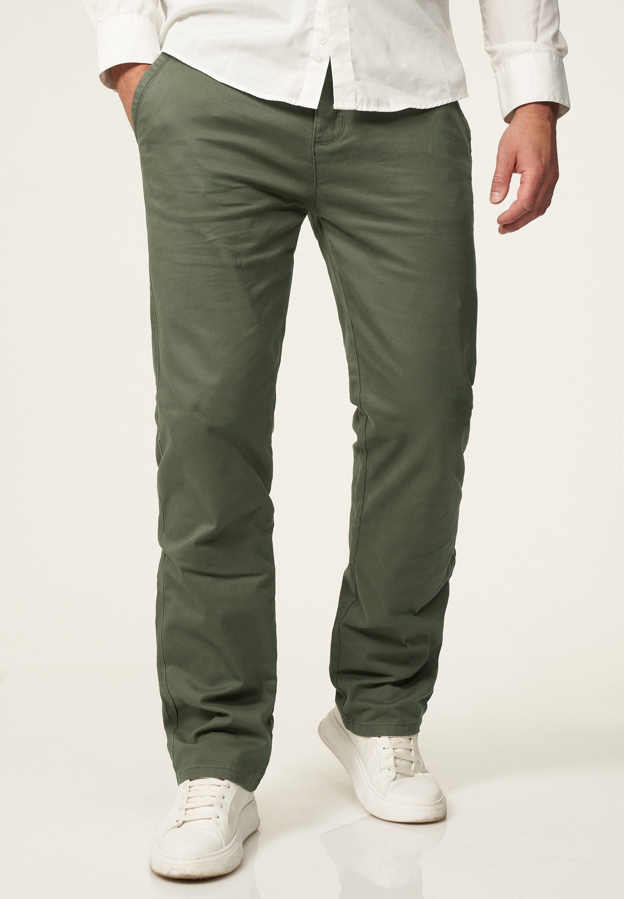DAILY COTTON Chinohose DCDAVIE Herren Chino Hose Elastische Jeans Stoffhose Straight-Fit Casual
