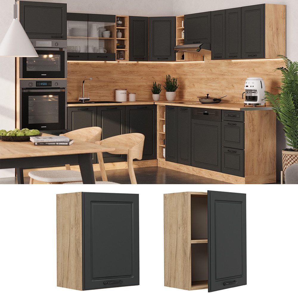 Vicco Hängeschrank R-Line, Anthrazit Landhaus/Goldkraft Eiche, günstig online kaufen