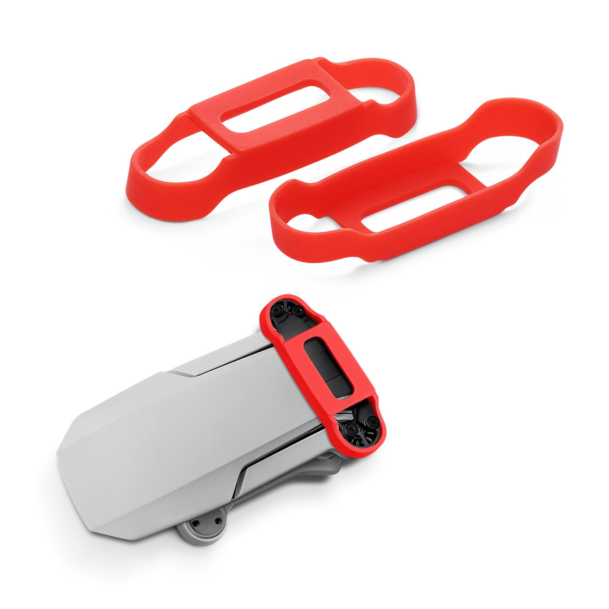 Mavic Mini für Transport kwmobile Zubehör 2x Rot) Halter Schutz - (Cover Mini Mini 2 Drohne Propeller Drohne DJI / Clip / SE
