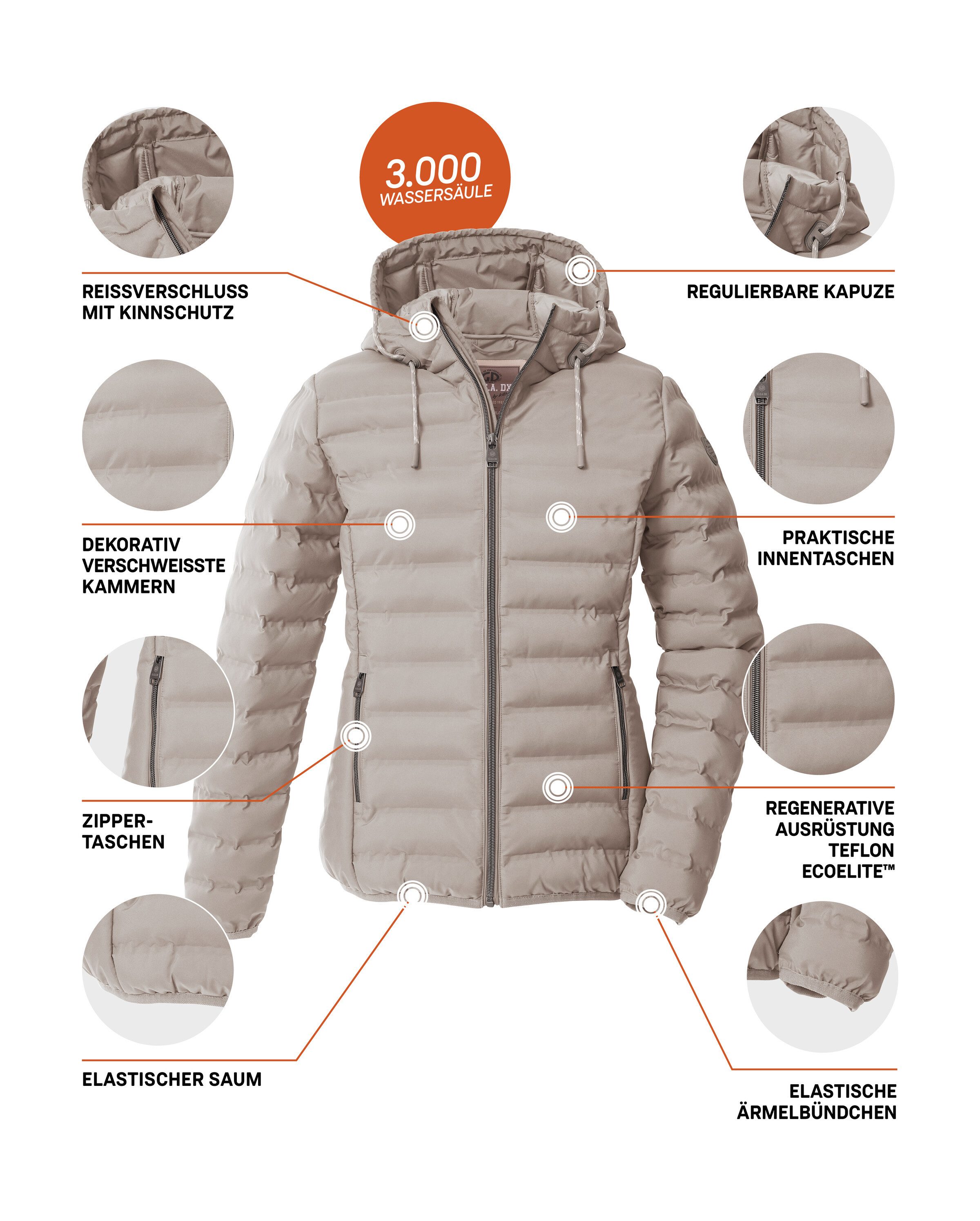 Steppjacke Damen Steppjacke OOGW 1