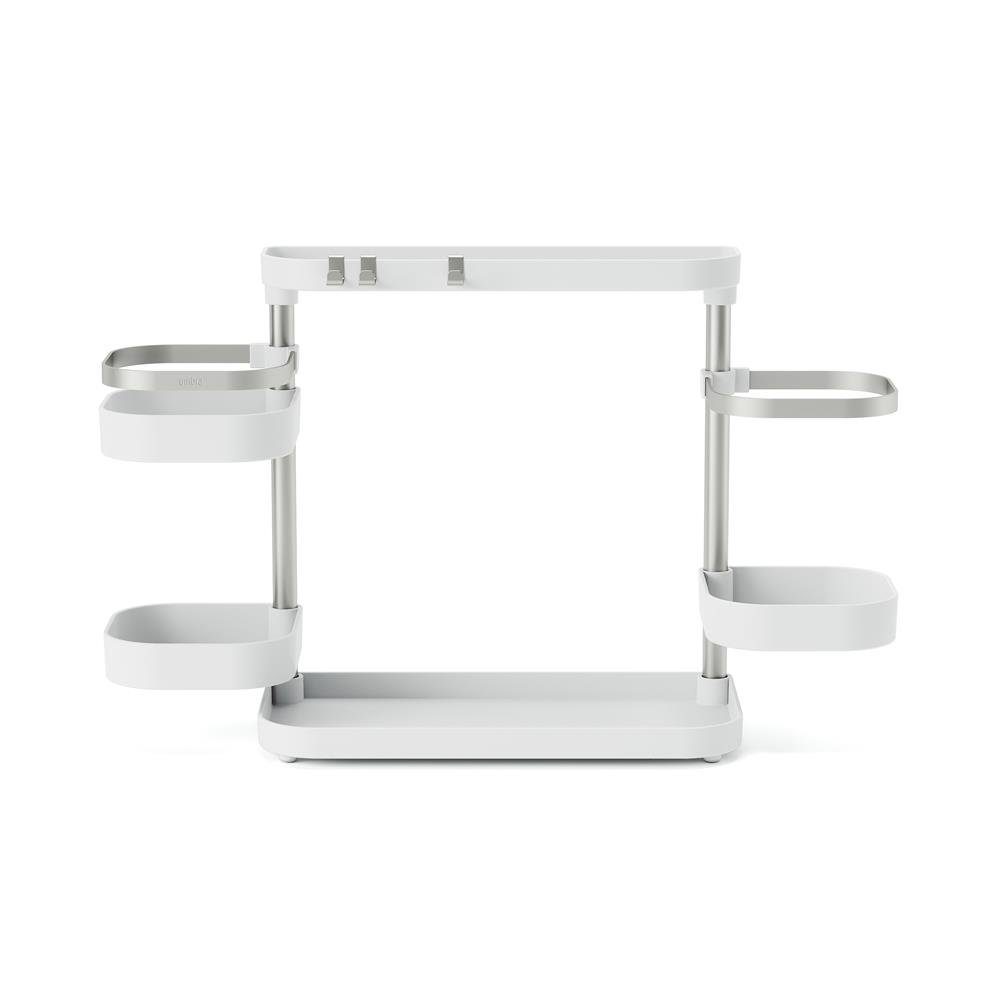 Umbra Organizer Holster Multi-Level, in Weiß/Nickel, Aufbewahrung für Küche, Badezimmer, Büro
