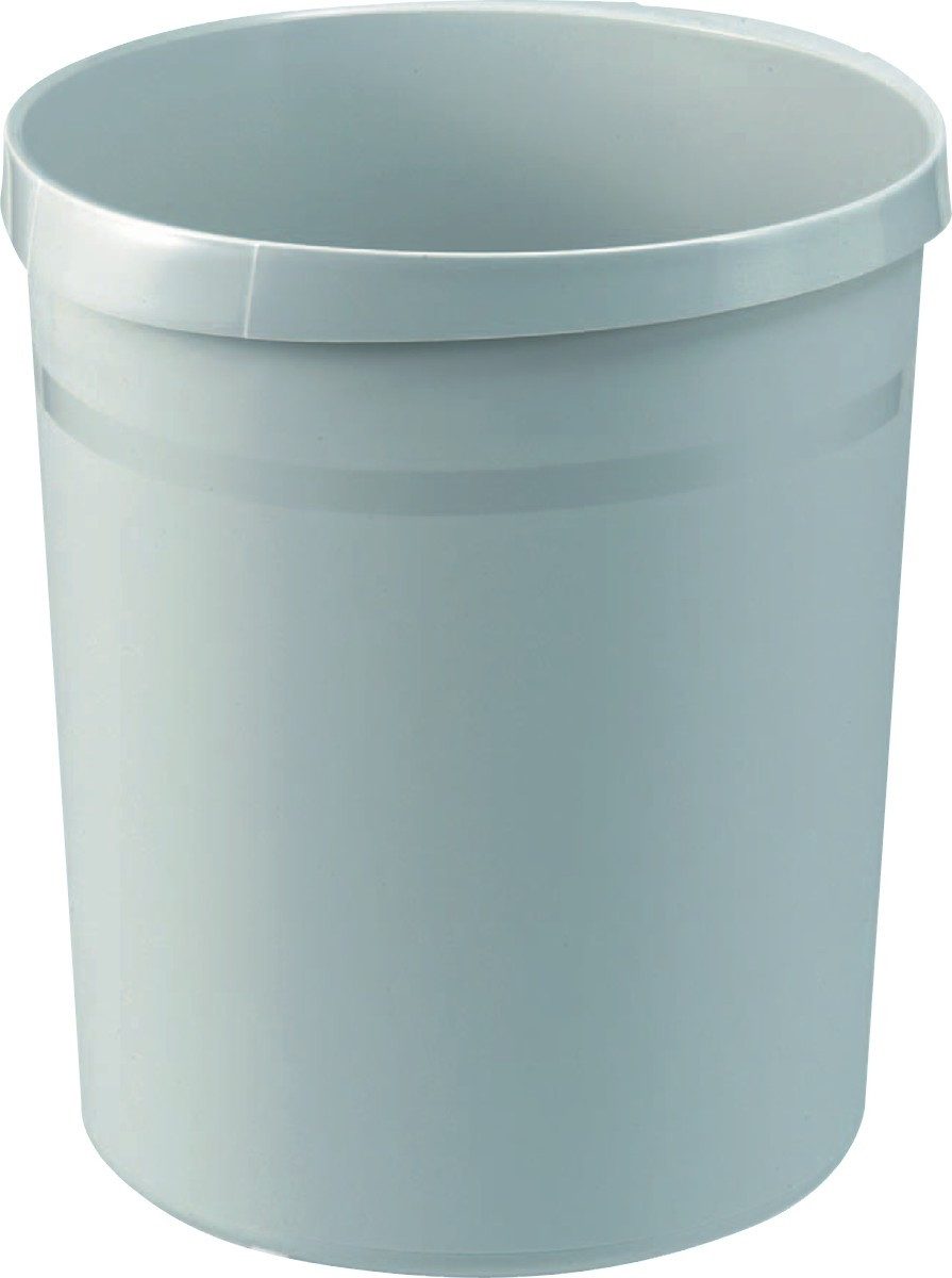 HAN-Bürogeräte Papierkorb Papierkorb Grip mit Griffmulden 18 Liter lichtgrau