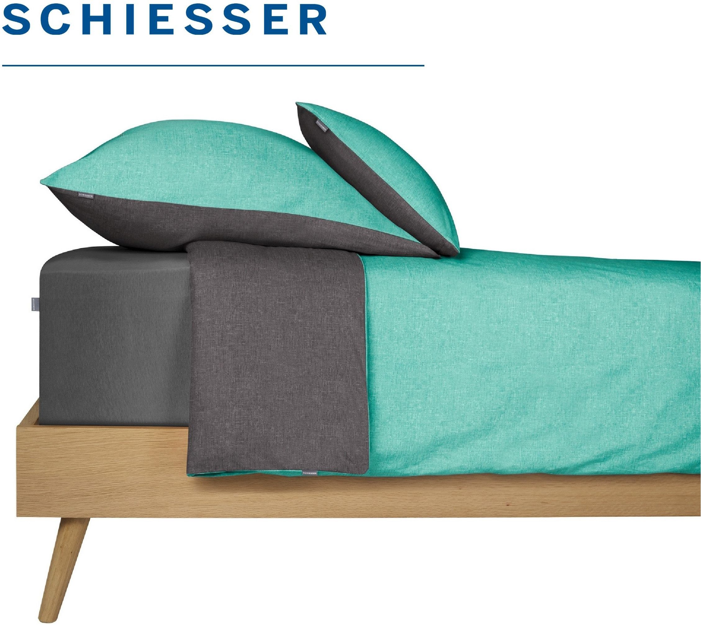 Schiesser Spannbettlaken Jessi aus 100% Baumwolle, Jersey, Gummizug: rundum, (1 Stück), für Matratzen bis zu 22 cm Höhe, OEKO-TEX® MADE IN GREEN – Bild 4 von 5
