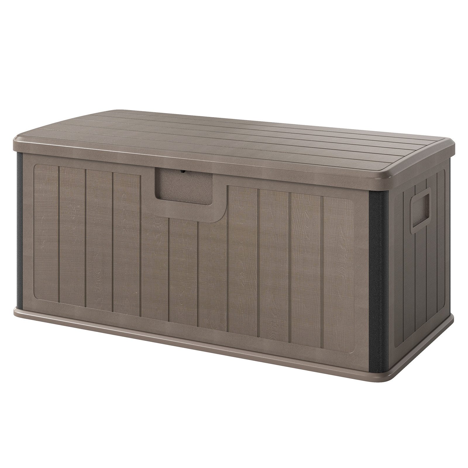 KOMFOTTEU Auflagenbox, Gartenbox mit abschließbarem Deckel & Griff