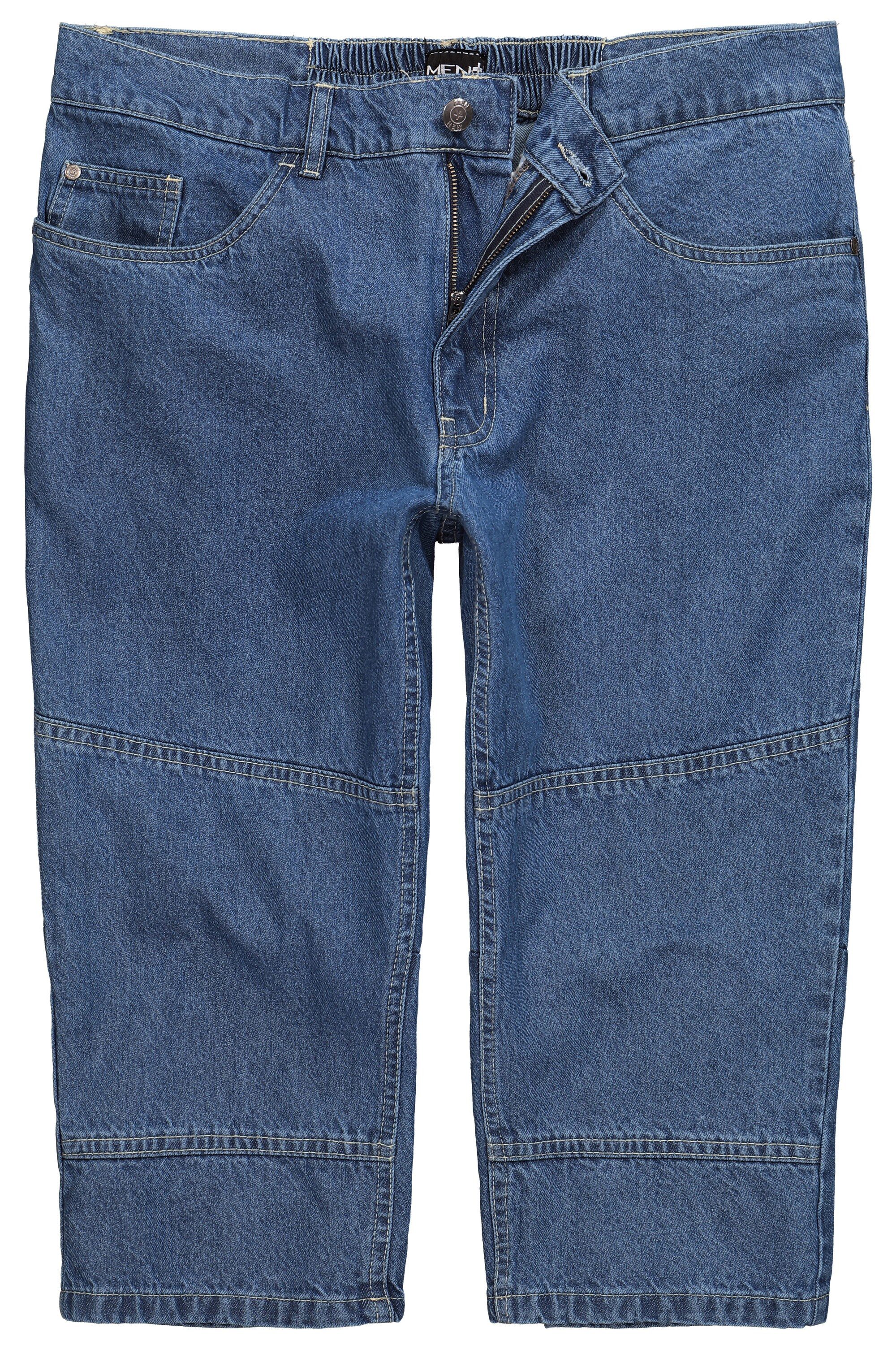 Men Plus Bermudas 3/4-Jeans Denim 5-Pocket Elastikbund günstig online kaufen