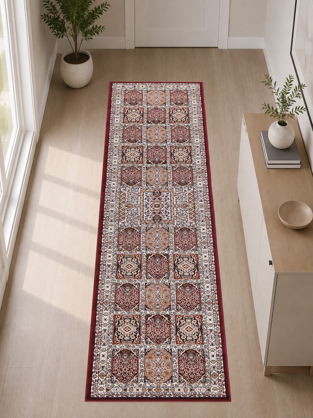 TEPPIA Orientteppich Teppia Babil 9601A Persischer Orientteppich Wohnzimmer Rot-Creme