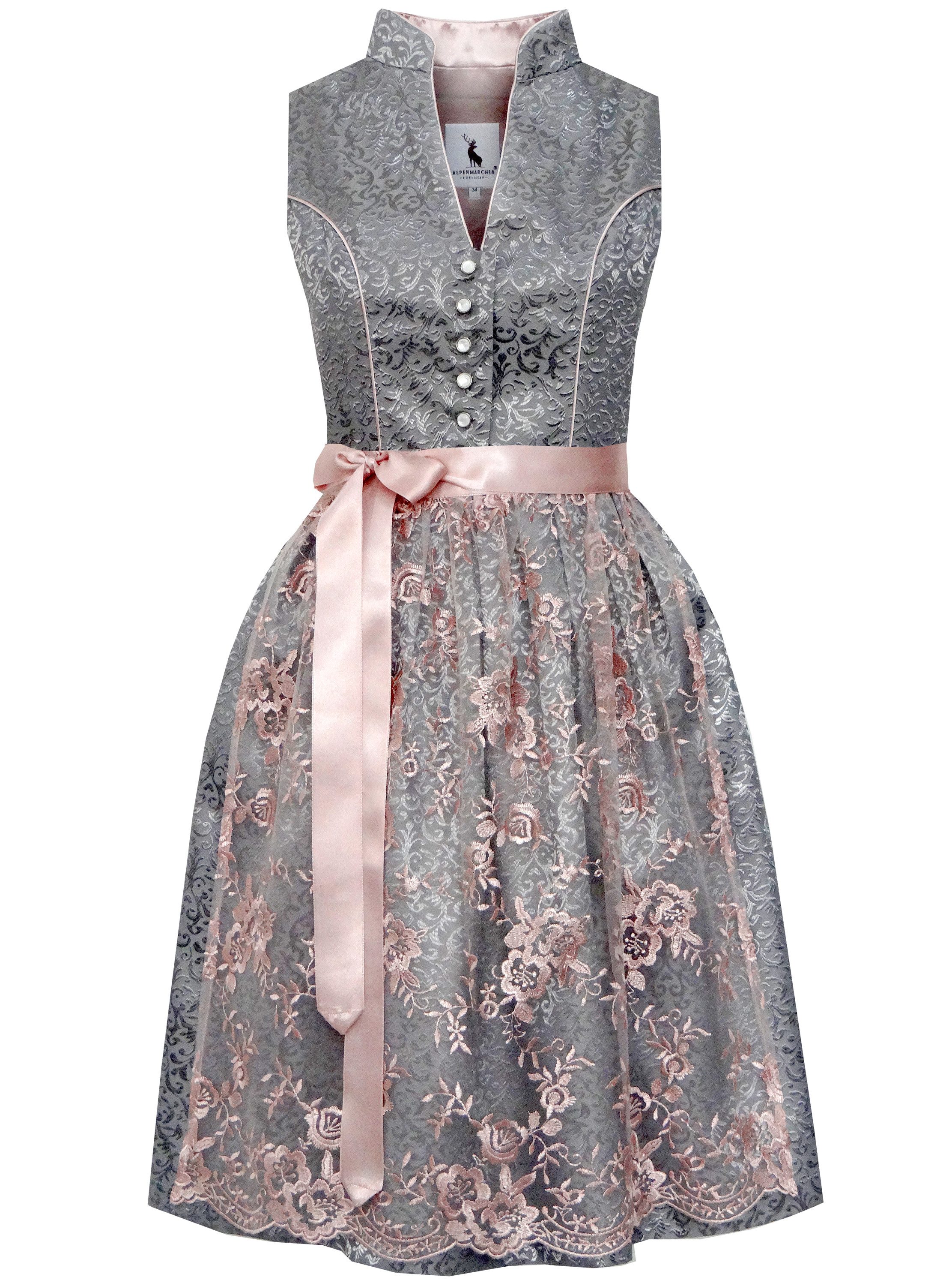 Dirndl Midi Dirndl Undine in grau - ALM650