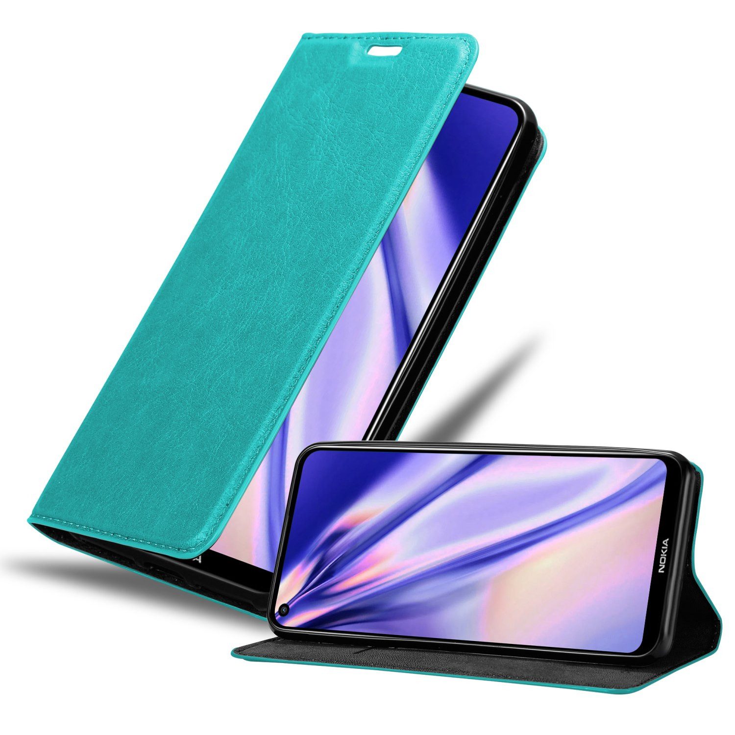 Cadorabo Smartphone-Hülle für Nokia 5.4 Hülle mit Magnetverschluss Nokia 5.4, Hülle Schutzhülle mit Standfunktion, Magnetverschluss und Kartenfach