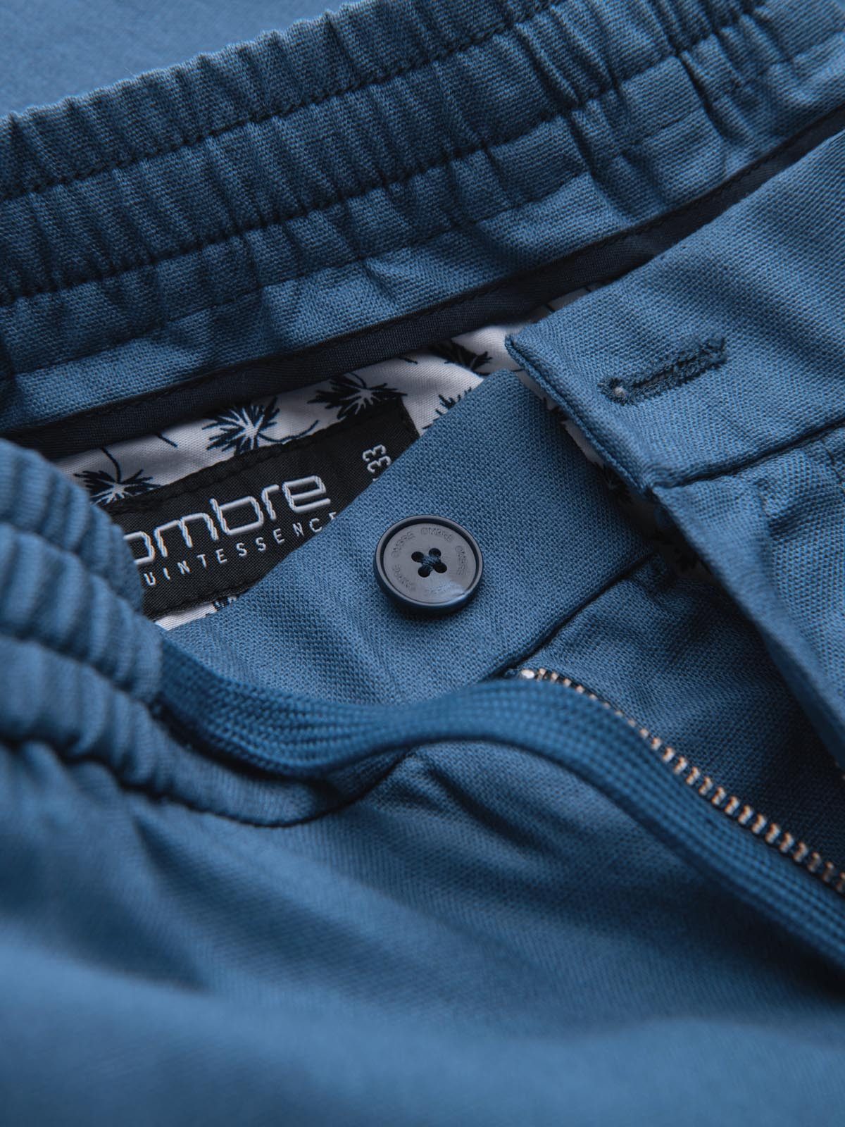 Chinohose Herren Chinohose mit elastischem Bund casual Denim blue XXL