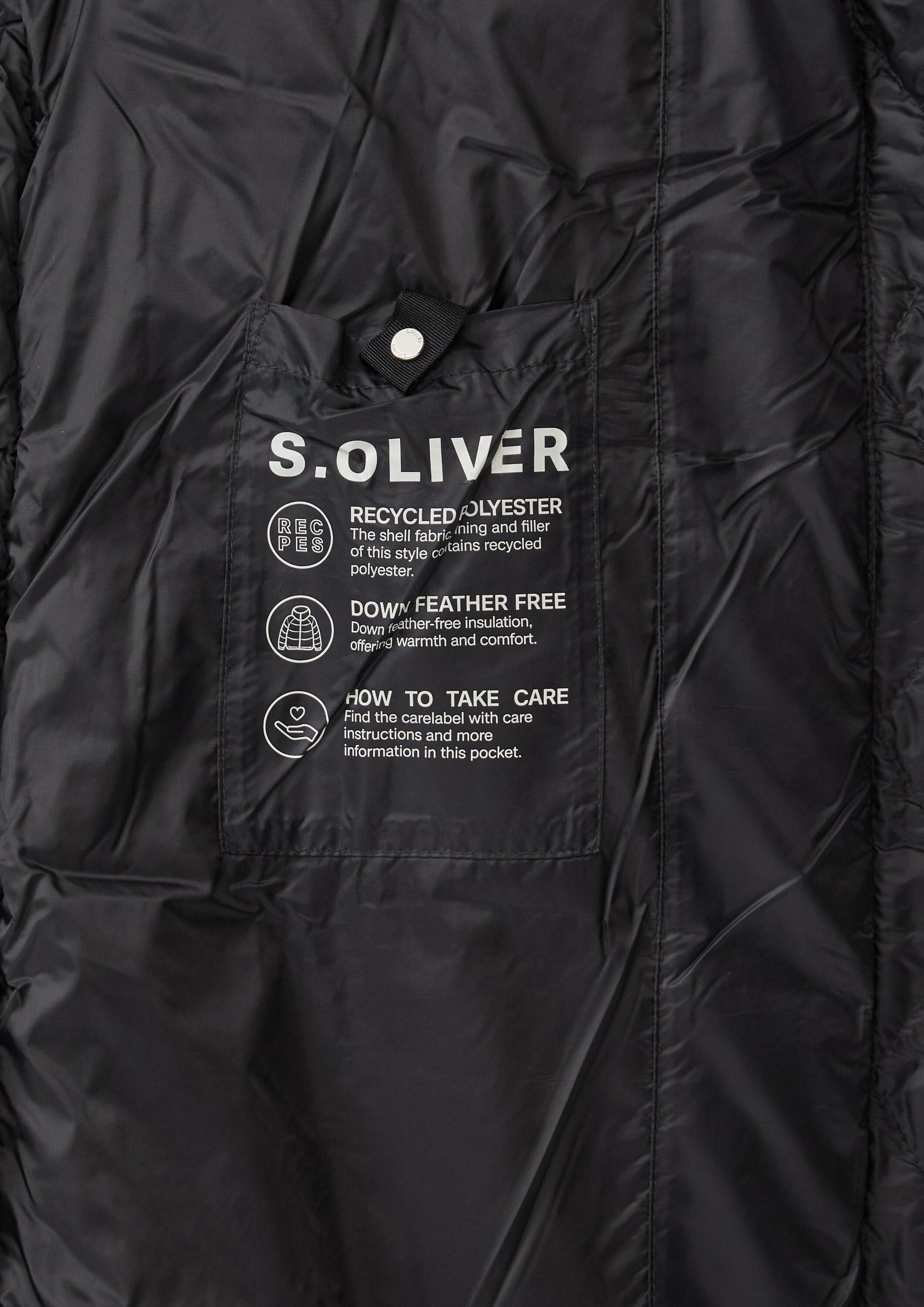 s.Oliver Wintermantel Outdoor-Mantel Steppmantel mit Stehkragen und Kapuze