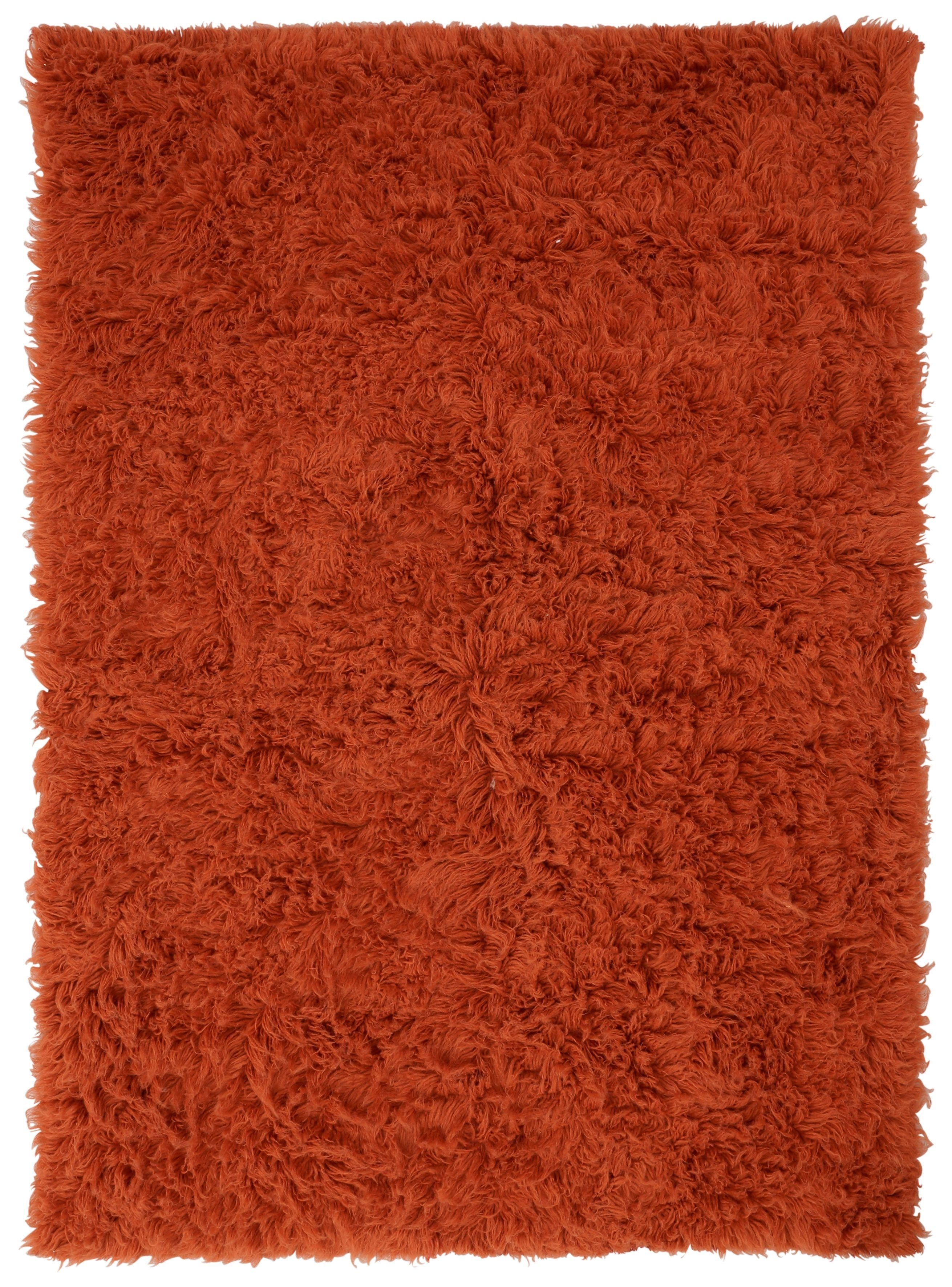 Wollteppich Flokati 1500 g, reine Handweb handgewebt 60 cognac Uni-Farben, mm, Carpet, Wolle, rechteckig, Höhe: Teppich, Böing