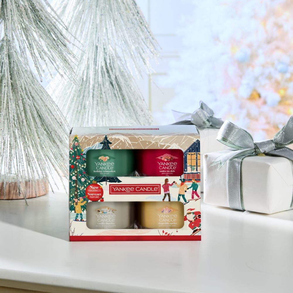 Yankee Candle Duftkerze Yankee Candle 4er Kerzen Votive Christmas Geschenkset Duftkerzen
