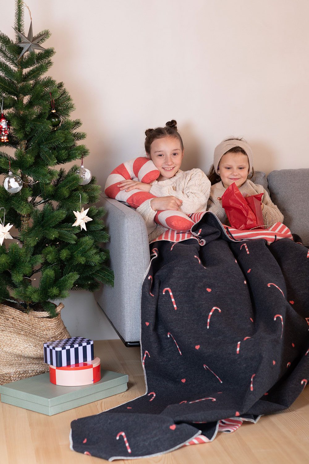 Wohndecke Silvretta 'Zuckerstange' 140 x 200 cm Anthrazit, DAVID FUSSENEGGE günstig online kaufen