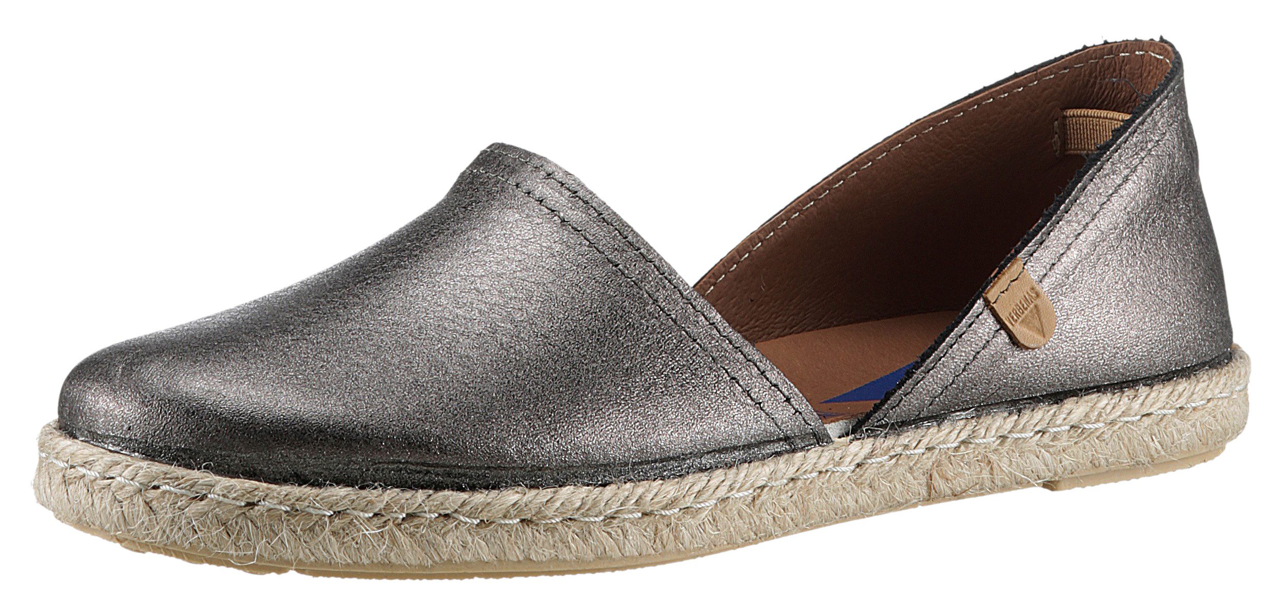 VERBENAS CARMEN NUCLEO METAL Espadrille, Slipper, Sommerschuh, Strandschuh im Metallic Look