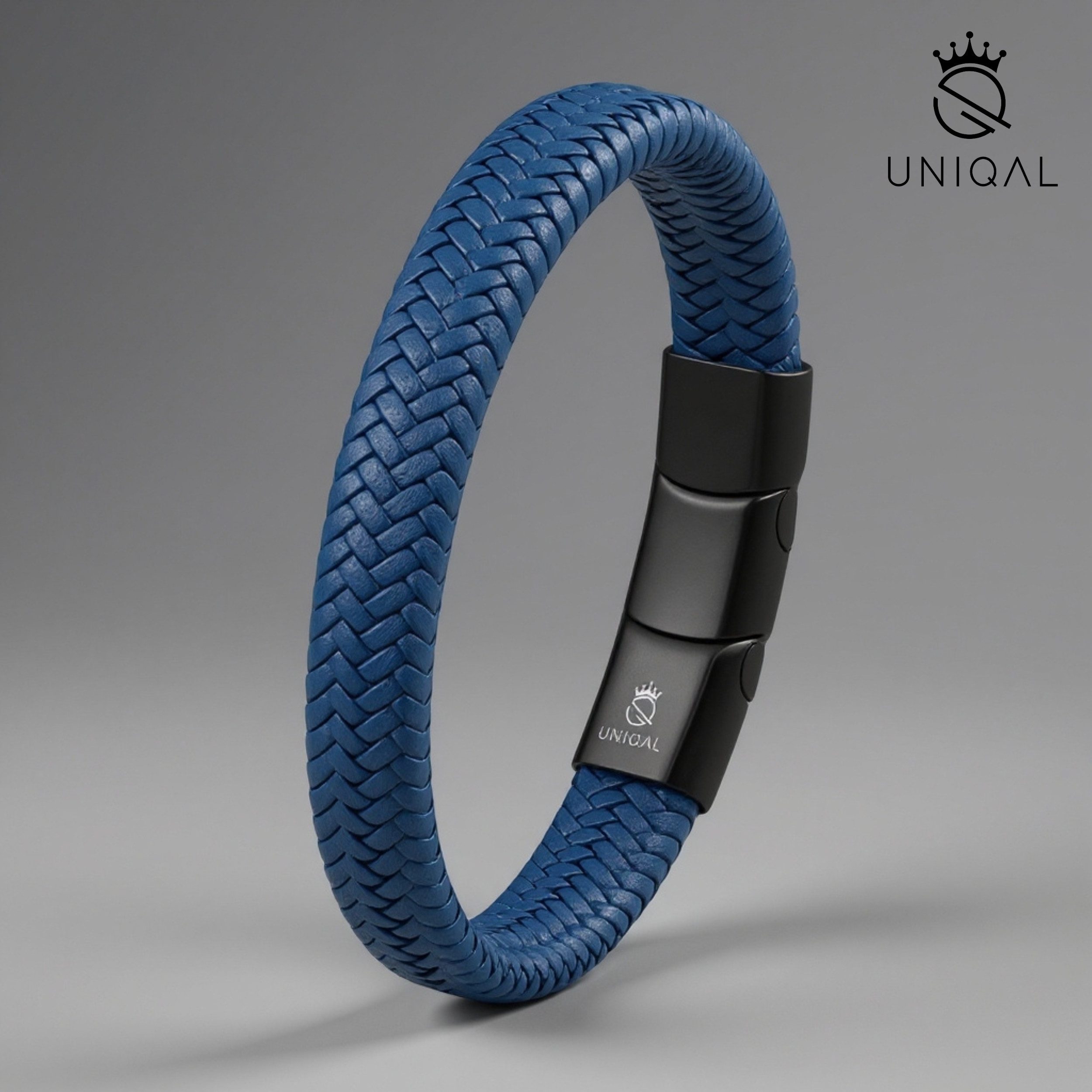 UNIQAL.de Lederarmband "MULTY COLOR" Geflochtenes Echtlederaccessoire mit Magnetverschluss (Edelstahl, Verlängerungsglied, Unisex, klassisches Design), Premium-Qualität – handgefertigt, kombinierbar, sportlich-elegant.