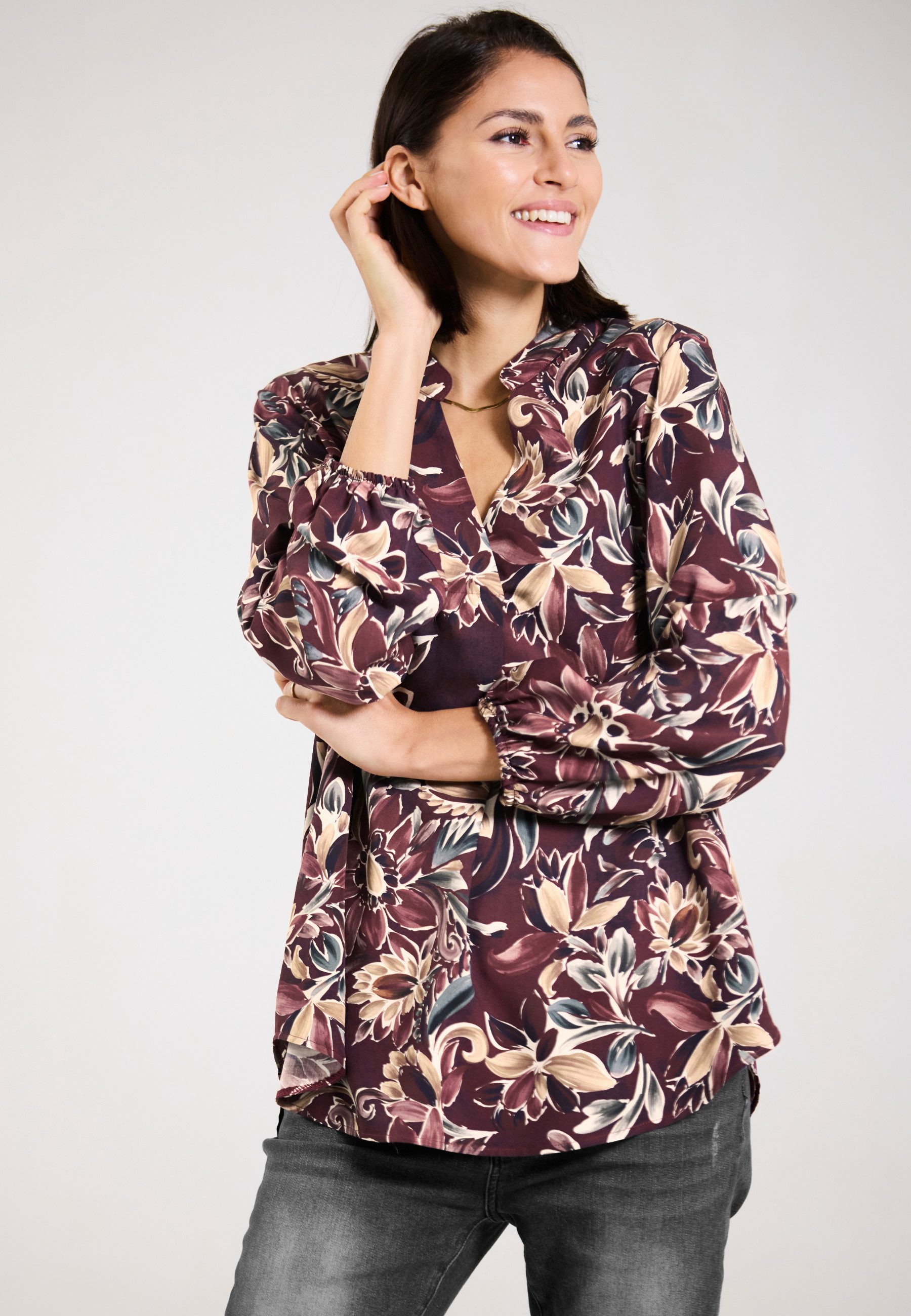 Andijamo-Fashion Schlupfbluse SOFT BLOOM Print aus günstig online kaufen