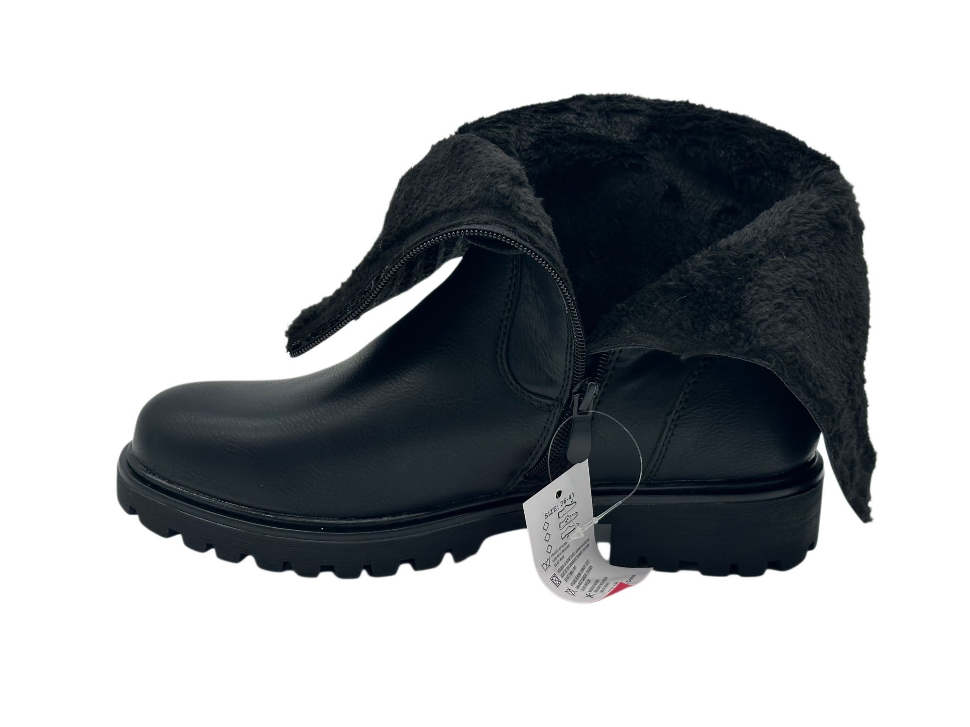 Nowaland Winterboots Damen mit Strickbund und dekorativer Schnürung Winterboots Mit weichem Strickbund, gerafftem Schaft und dekorativer Kordel – Bild 5 von 5