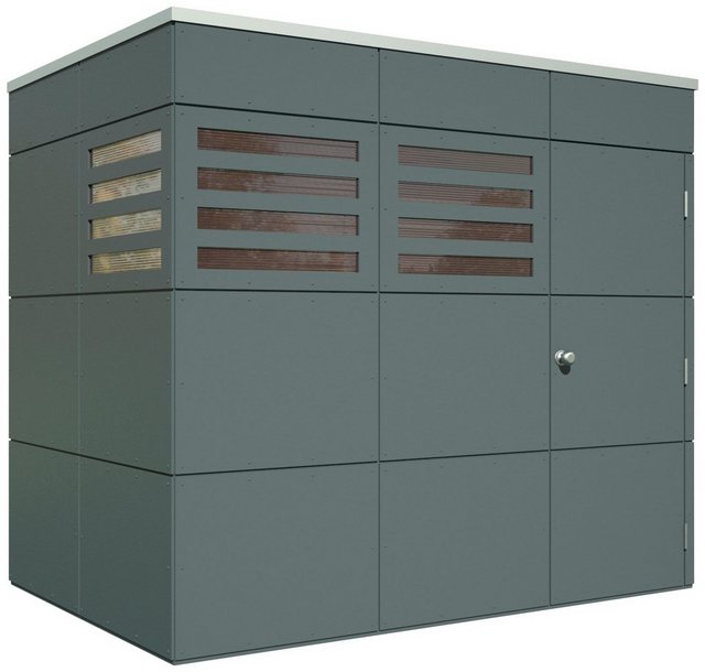 Skanholz Skan Holz-Gartenhaus CrossCube Haus Brisbane 2 B x T 253cm x 169 cm Schiefergrau