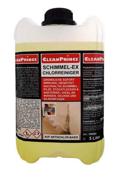 CleanPrince Schimmel-Ex Chlorreiniger 5 Liter Konzentrat Schimmelentferner (Konzentrat)