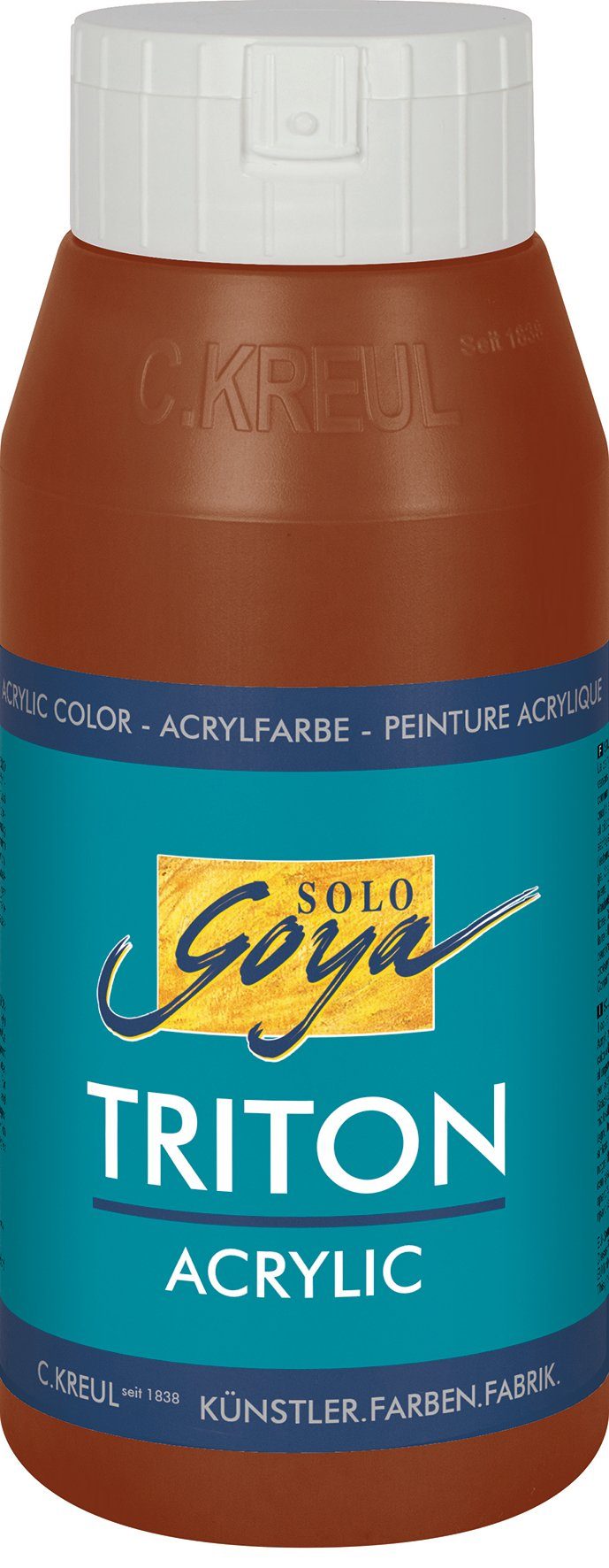 Acrylfarbe Kreul Triton ml Oxydbraun-Dunkel Solo 750 Goya Acrylic,