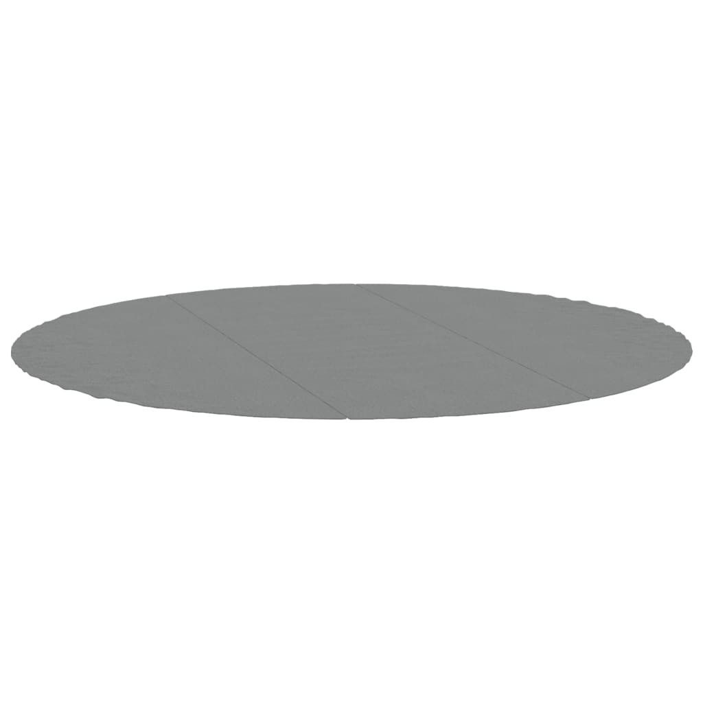 vidaXL Pool-Abdeckplane, Pool-Bodentuch Hellgrau Ø396 cm Polyester Geotextil