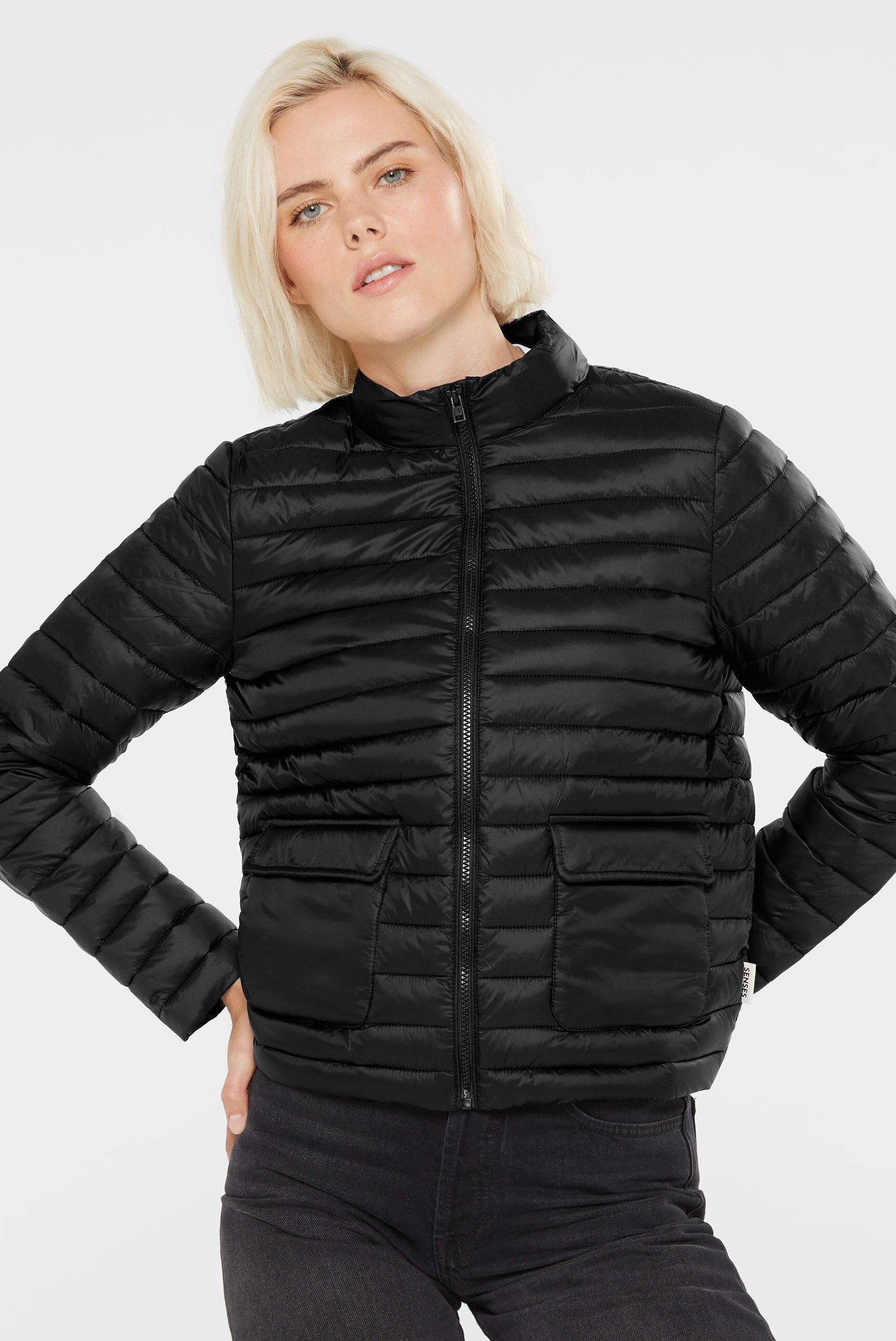 SENSES.THE LABEL Steppjacke mit verstellbarem Gummizug im Saum günstig online kaufen