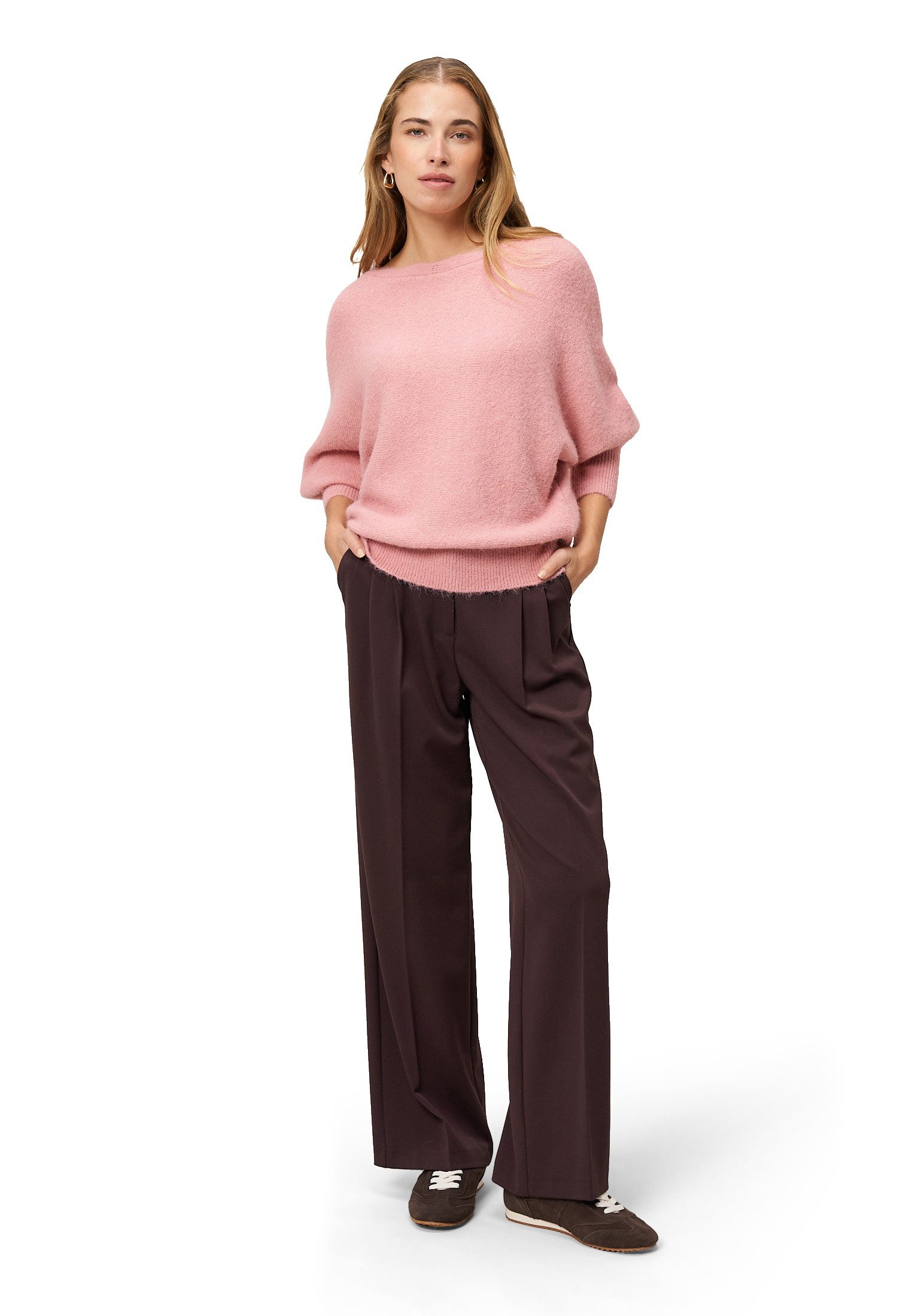 Zero Strickpullover Damen mit U-Boot Ausschnitt (1-tlg) Plain/ohne Details