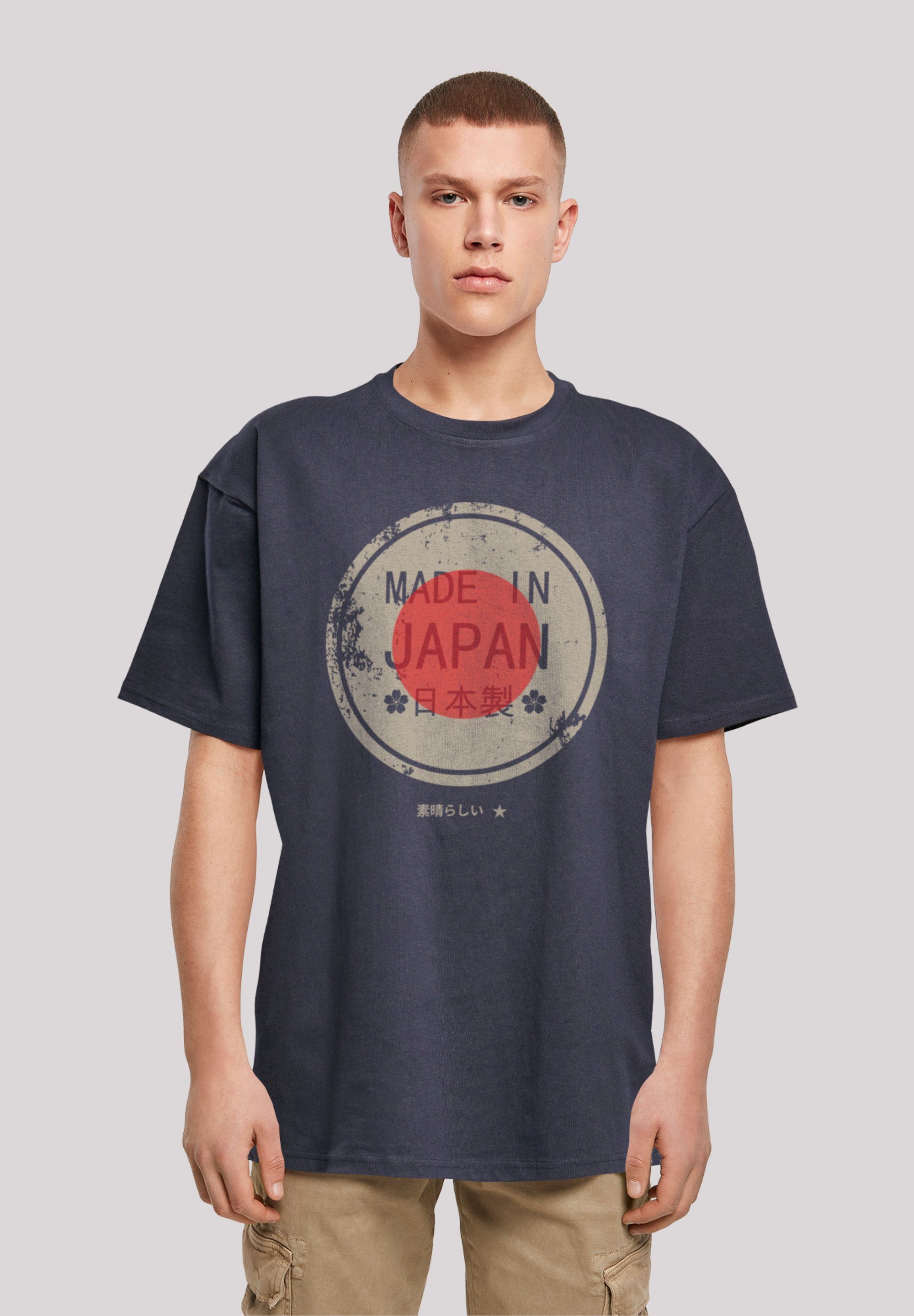 F4NT4STIC T-Shirt Made in Japan Print navy
