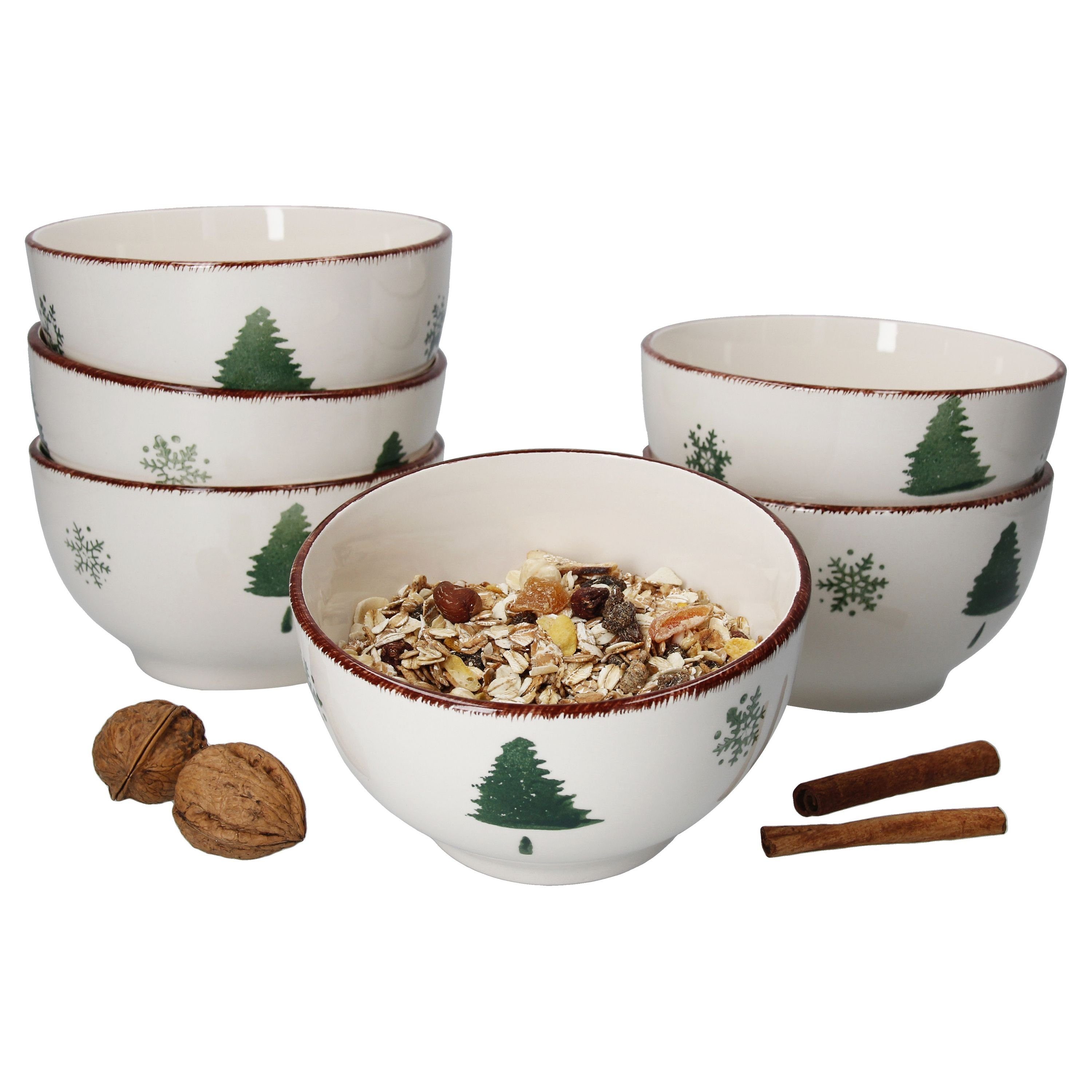Servierschale 6er Set Schüssel Schneeflocke 14cm - 23105761