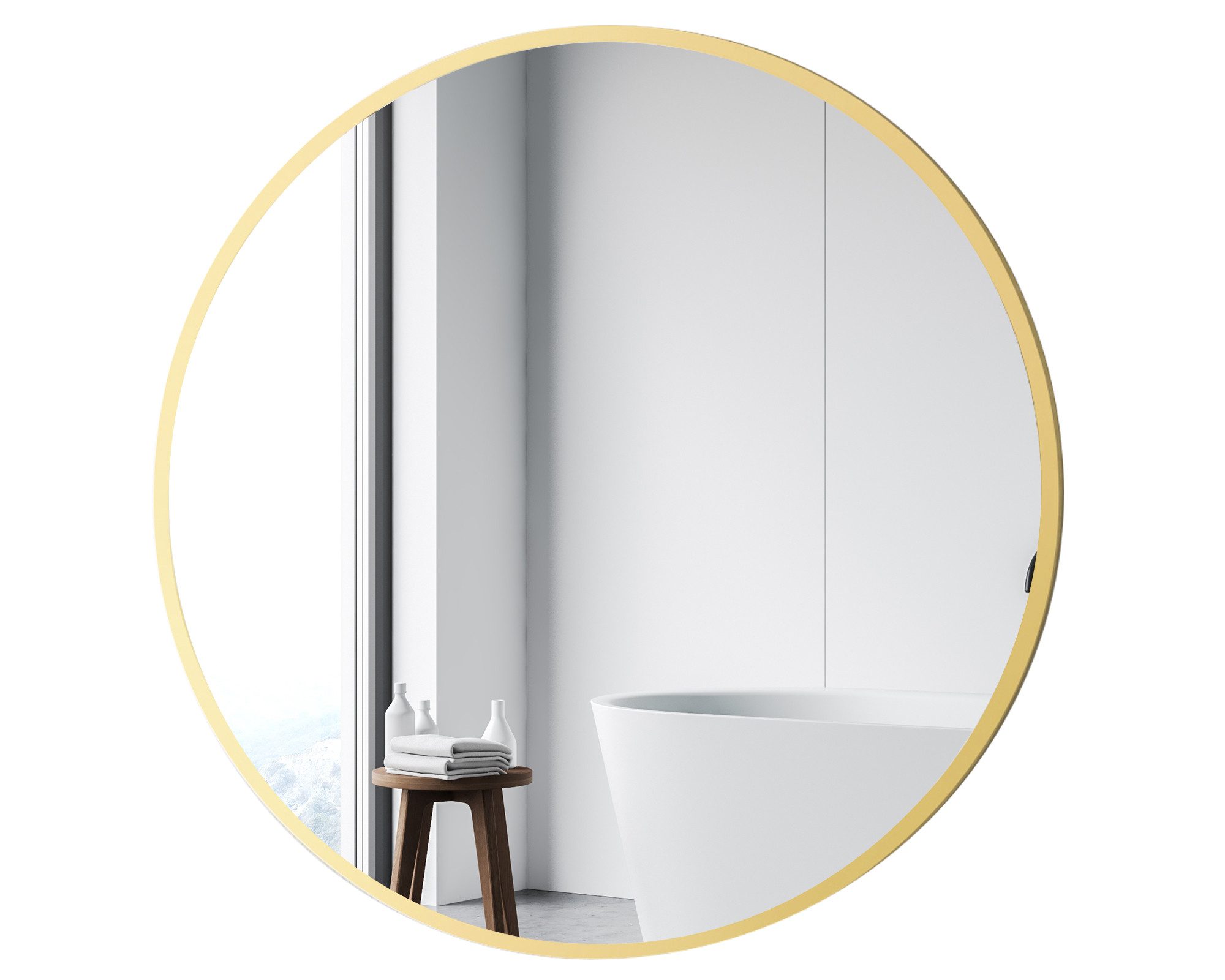 Badspiegel Rund Spiegel 60cm 50cm Wandspiegel Gold Schwarz