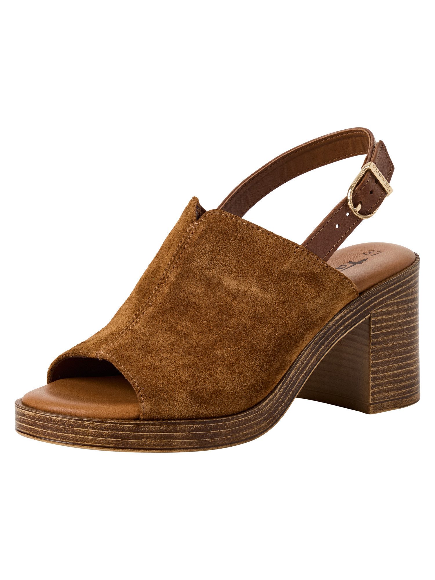 Tamaris TOUCH-IT aus Leder Blockabsatz 1-28304-44 Sandalette TOUCH-IT