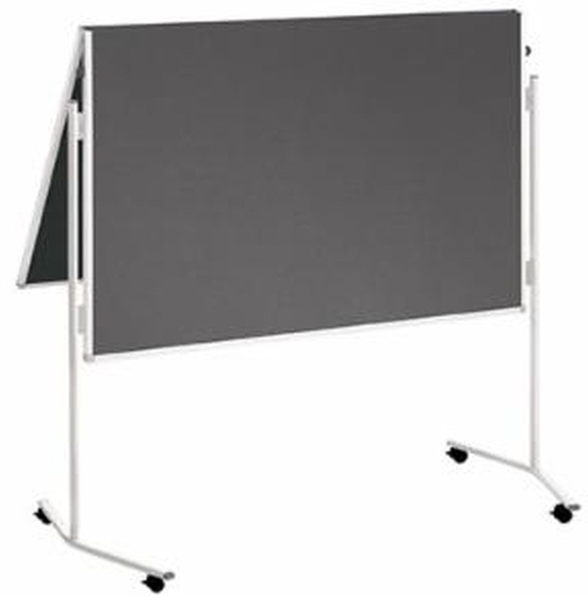 Standtafel Moderationstafel 120x150 cm grau/Filz beidseitig