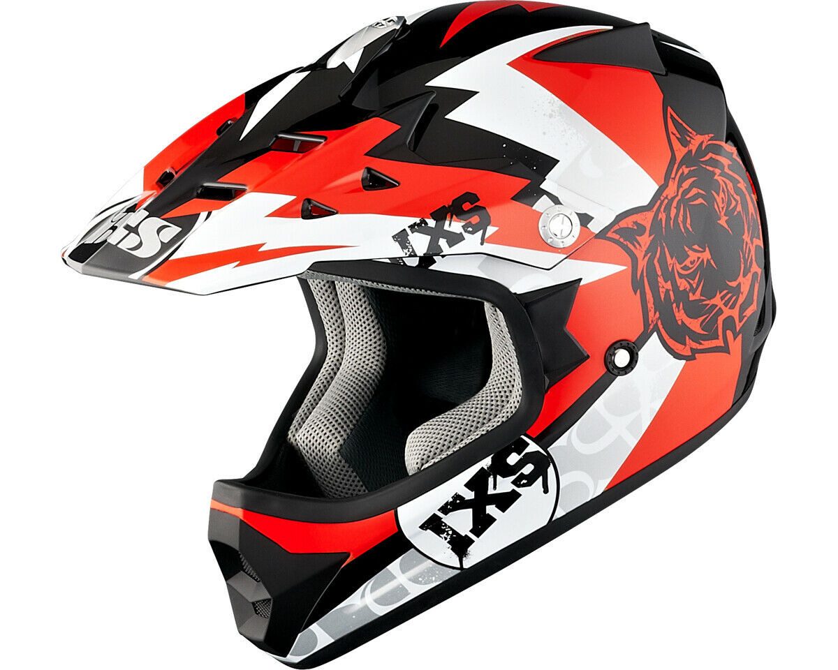 IXS Motorradhelm IXS HX 278 Tiger schwarz-rot-weiß Gr. 50