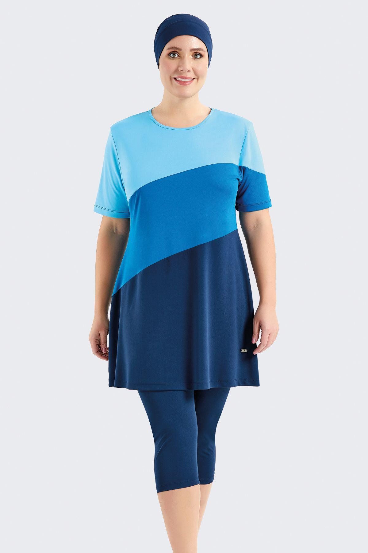 C&CITY Schwimmanzug Übergröße Kurzarm Leggings Halbbedeckter günstig online kaufen