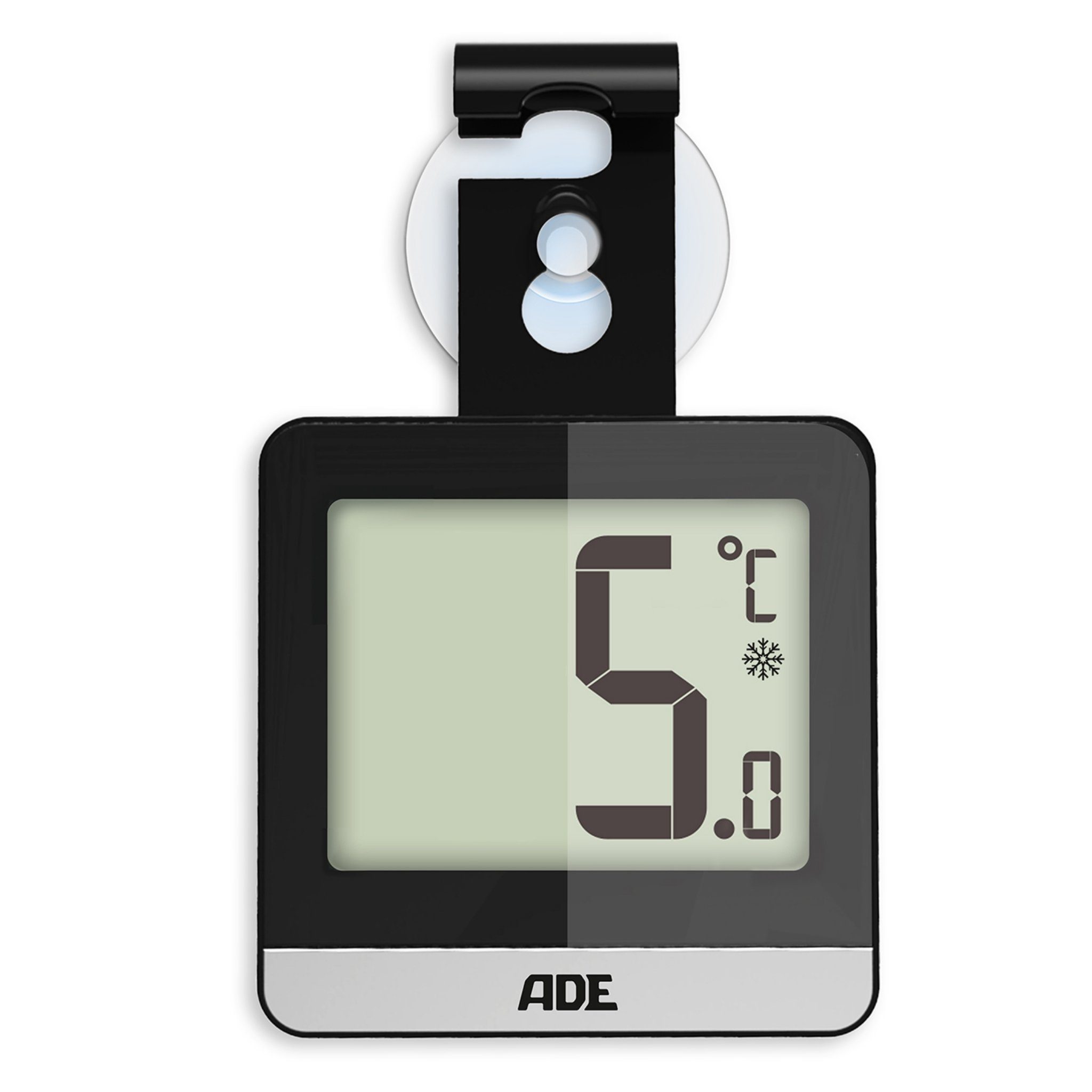ADE Kühlschrankthermometer WS1832, mit Saugnapf, Magnet, Haken