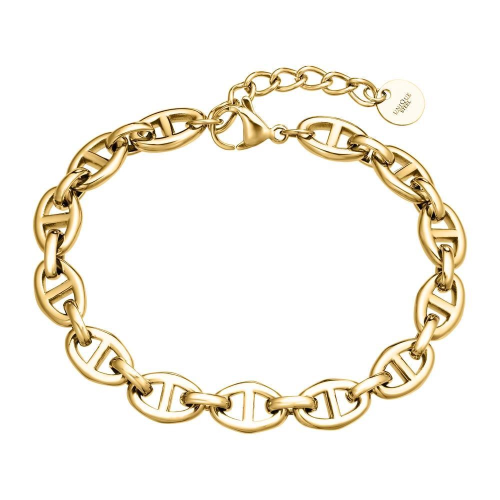 Edelstahlarmband Chunky Edelstahl Armband Gold B5280-G