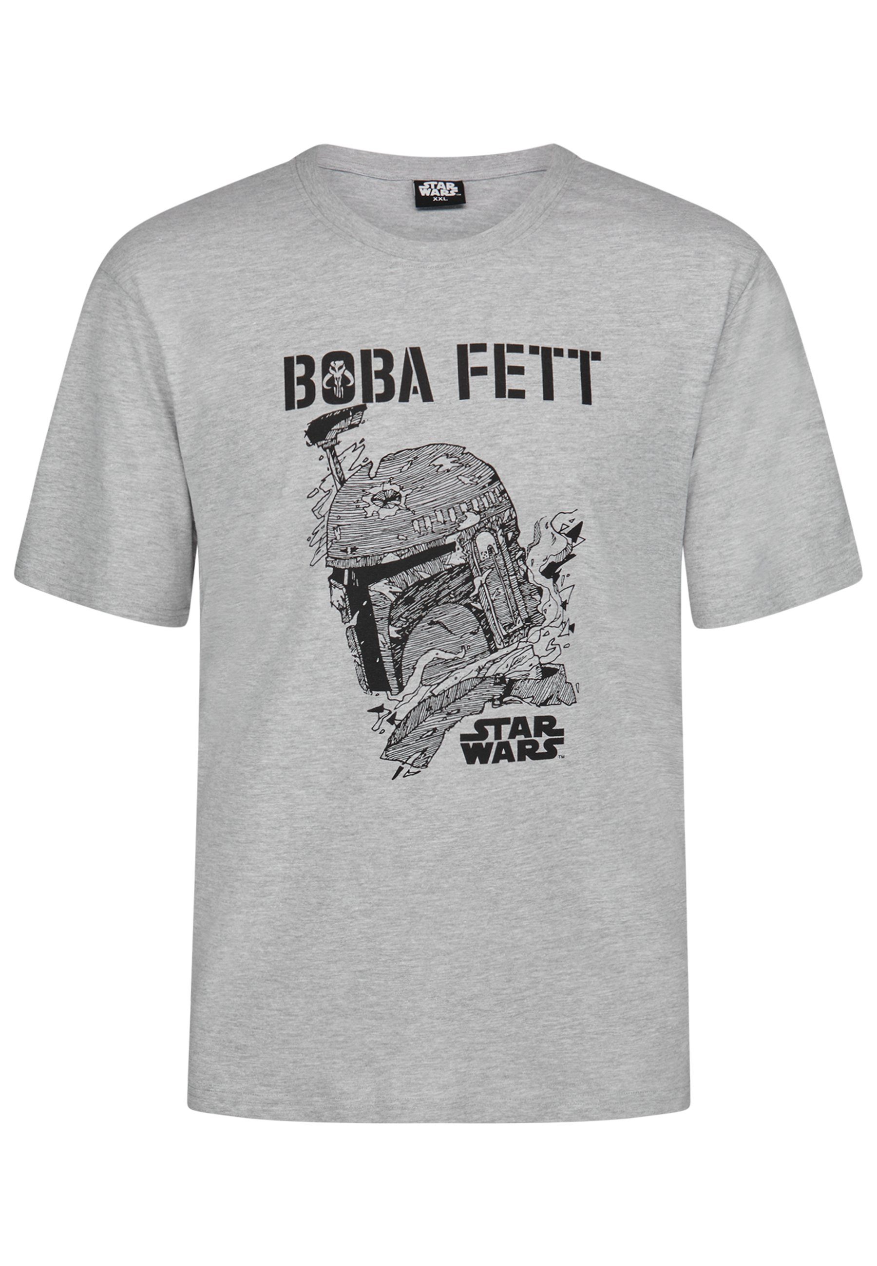 Star T-Shirt Fett Wars Boba Wars Star Herren T-Shirt Kurzarm-Shirt