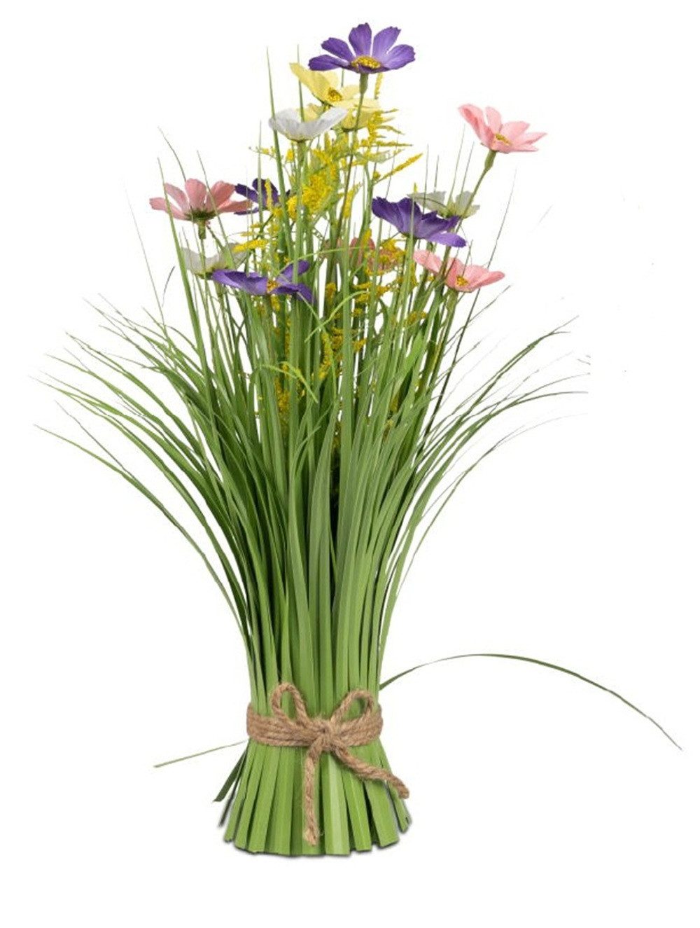 formano Dekokranz Grasbüschel stehend mit Frühlings-Blumen 40cm