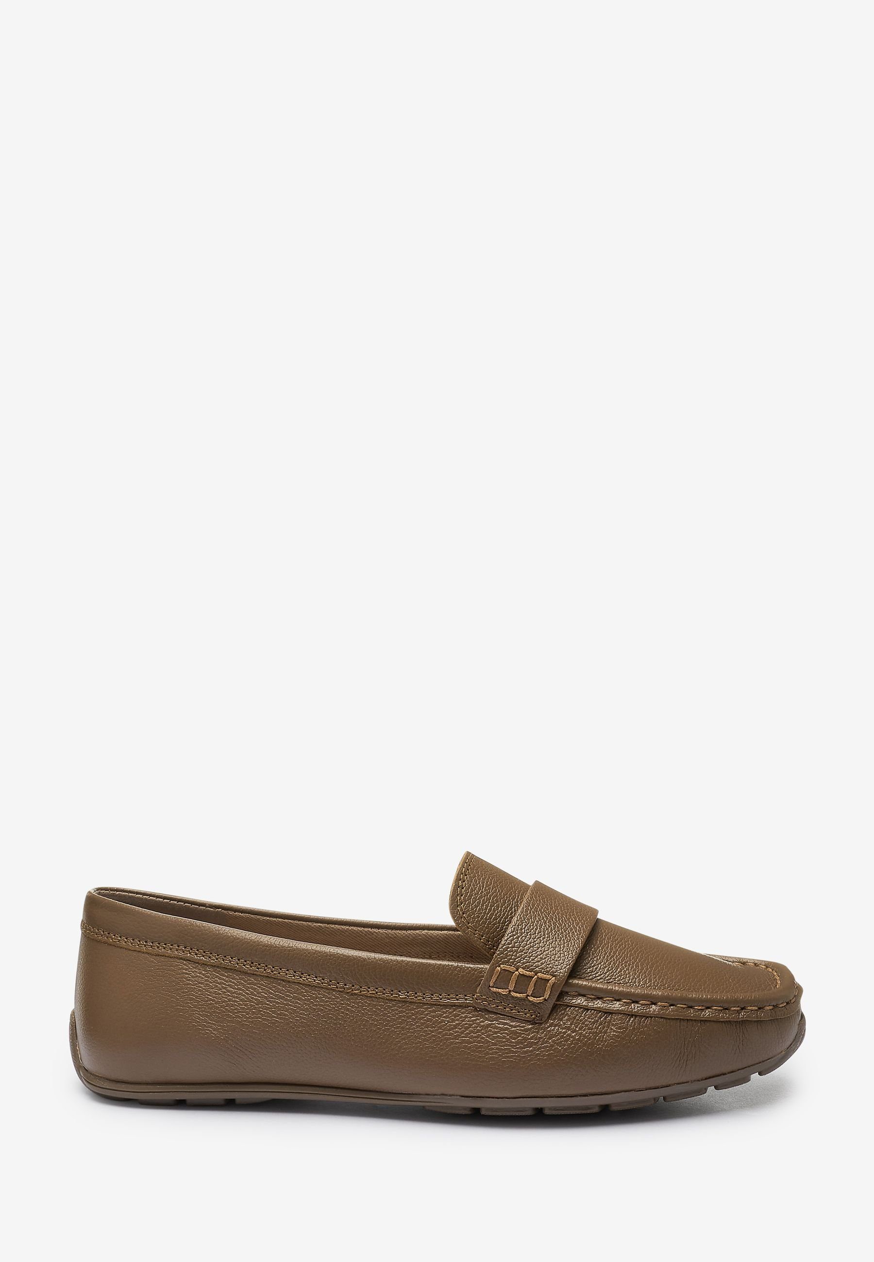 Next Forever Comfort Driver-Schuhe aus Leder Ballerina (1-tlg) Tan Brown